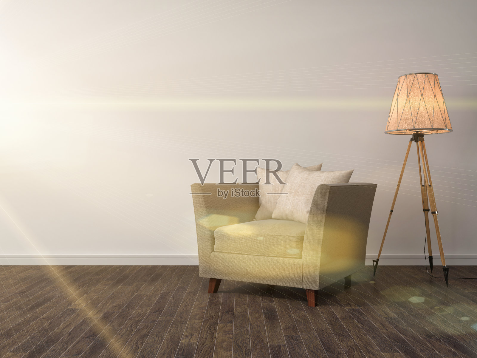 室内的椅子。三维演示照片摄影图片