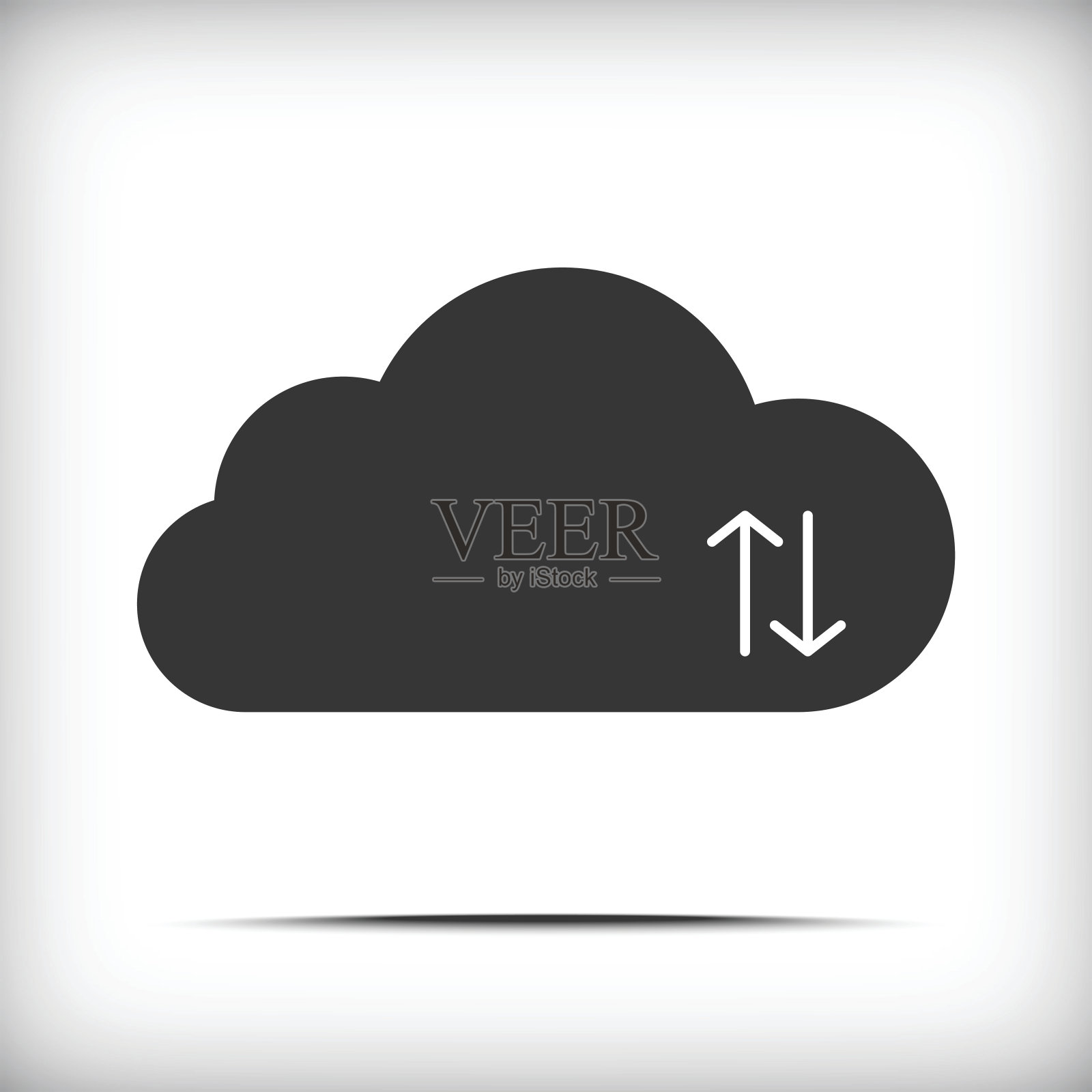 矢量云上传和下载图标插画图片素材