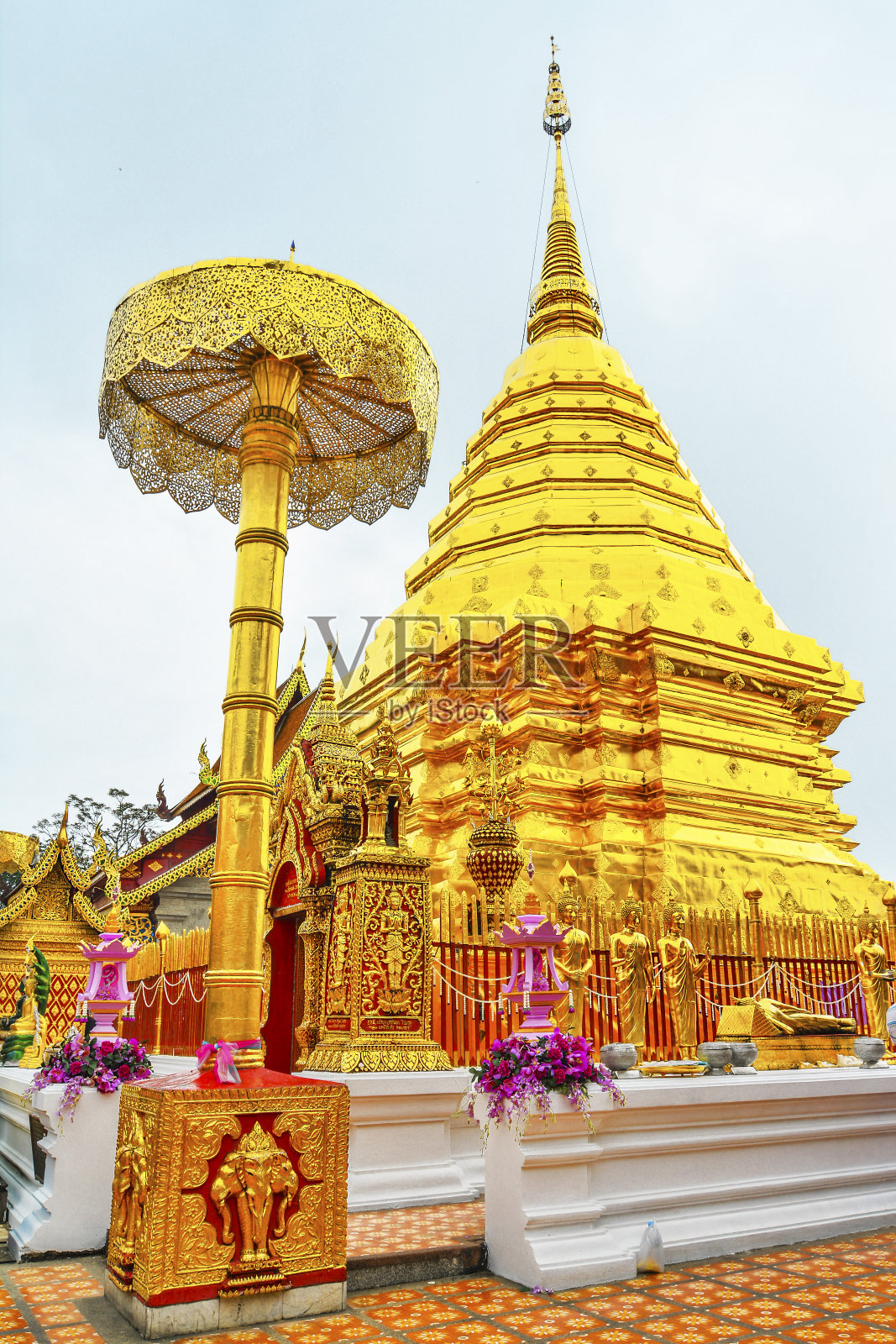 泰国清迈的素贴寺照片摄影图片