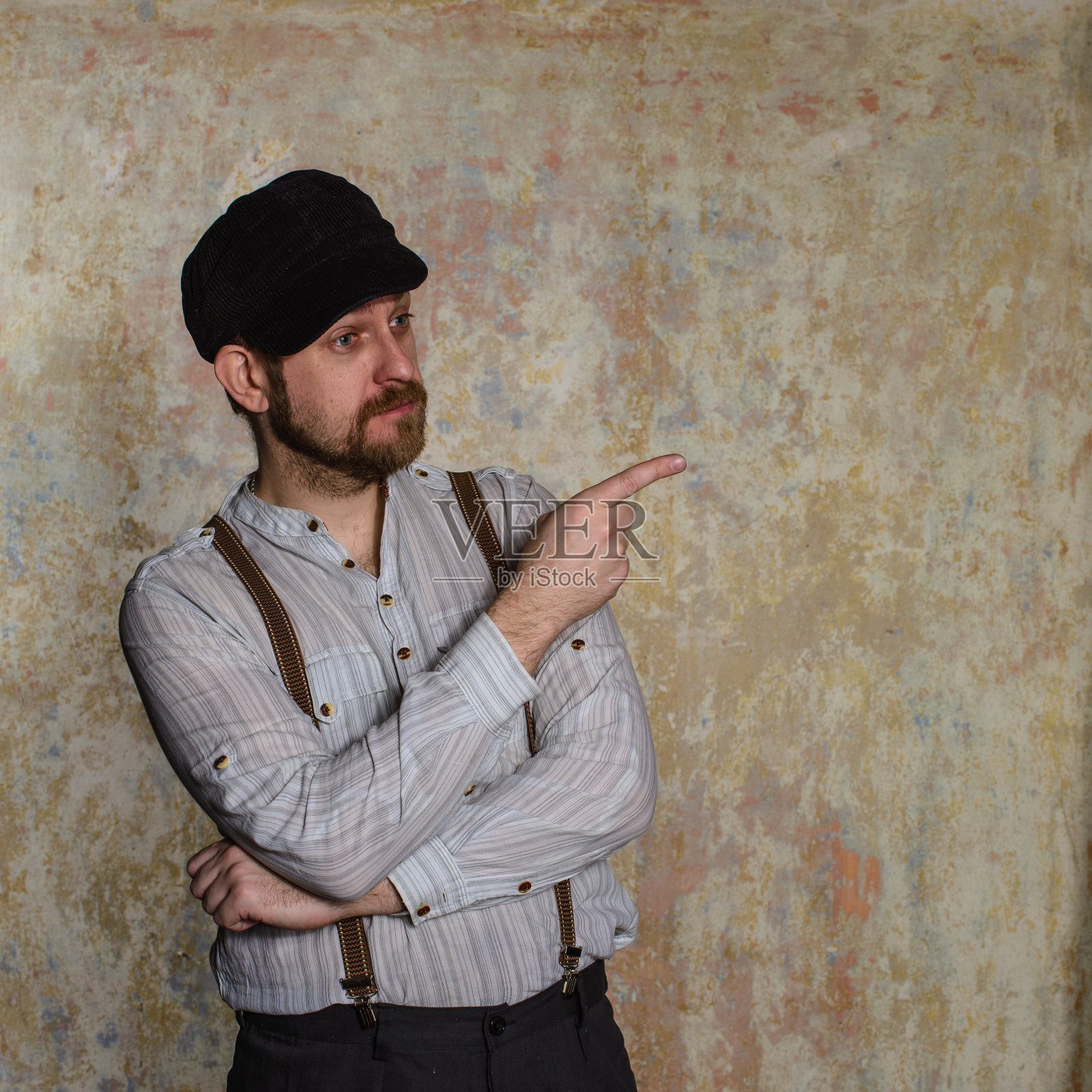 激动的人指着伟大的想法照片摄影图片