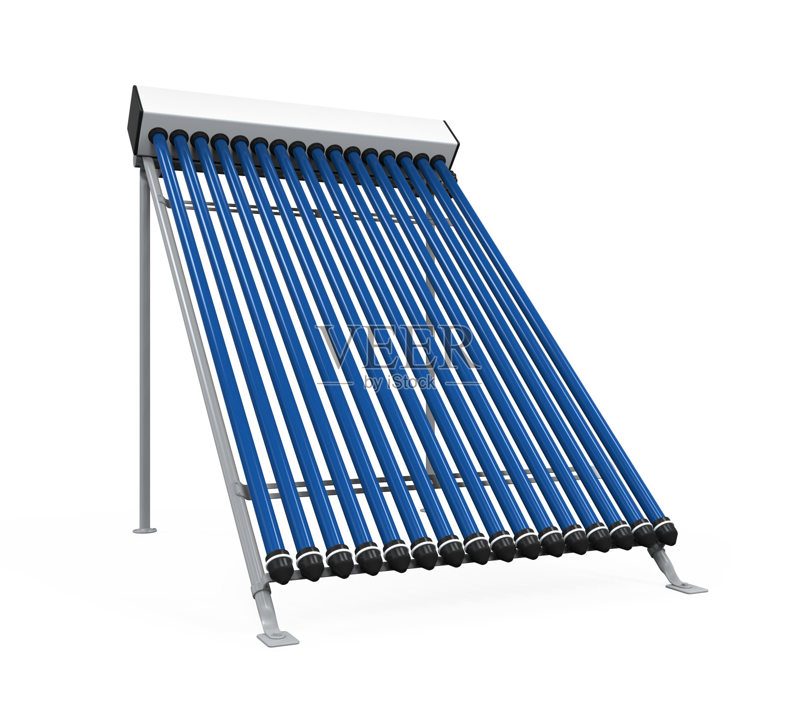 太阳能热管集热器照片摄影图片