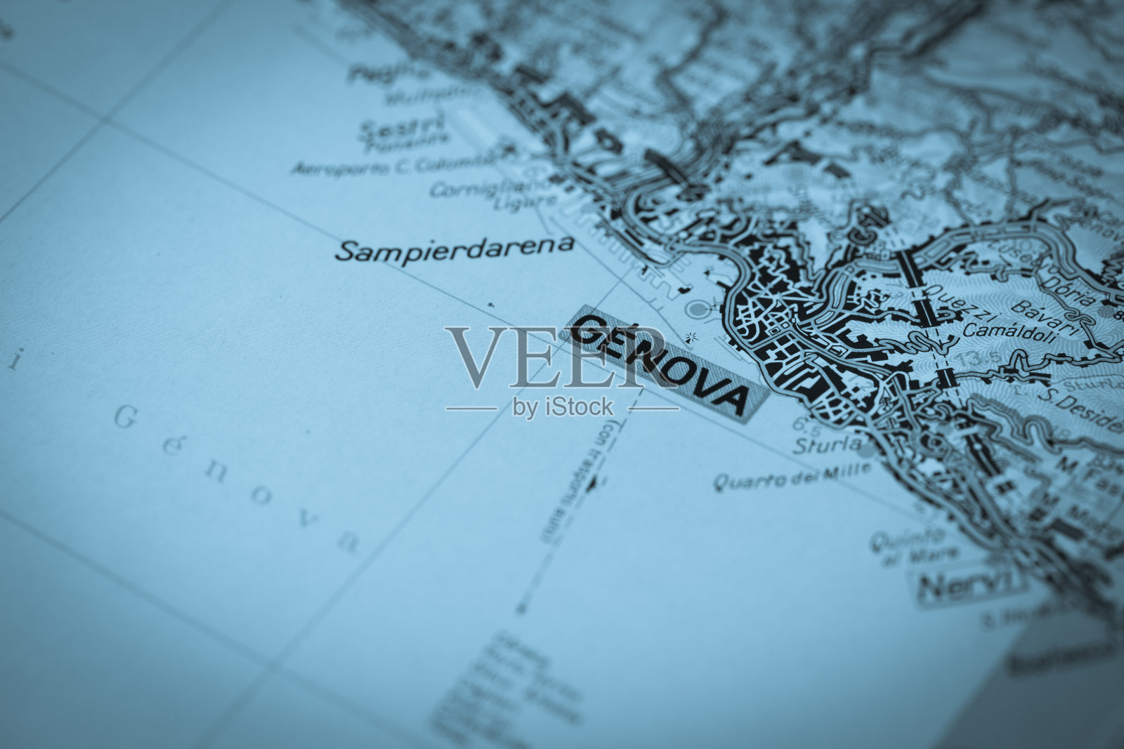 地图,目的地热那亚照片摄影图片