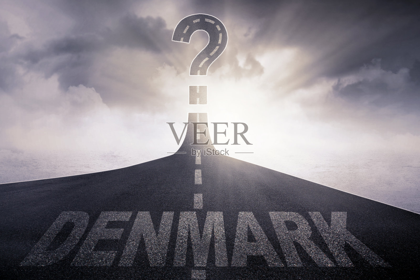 丹麦的话就带着问号上路了照片摄影图片