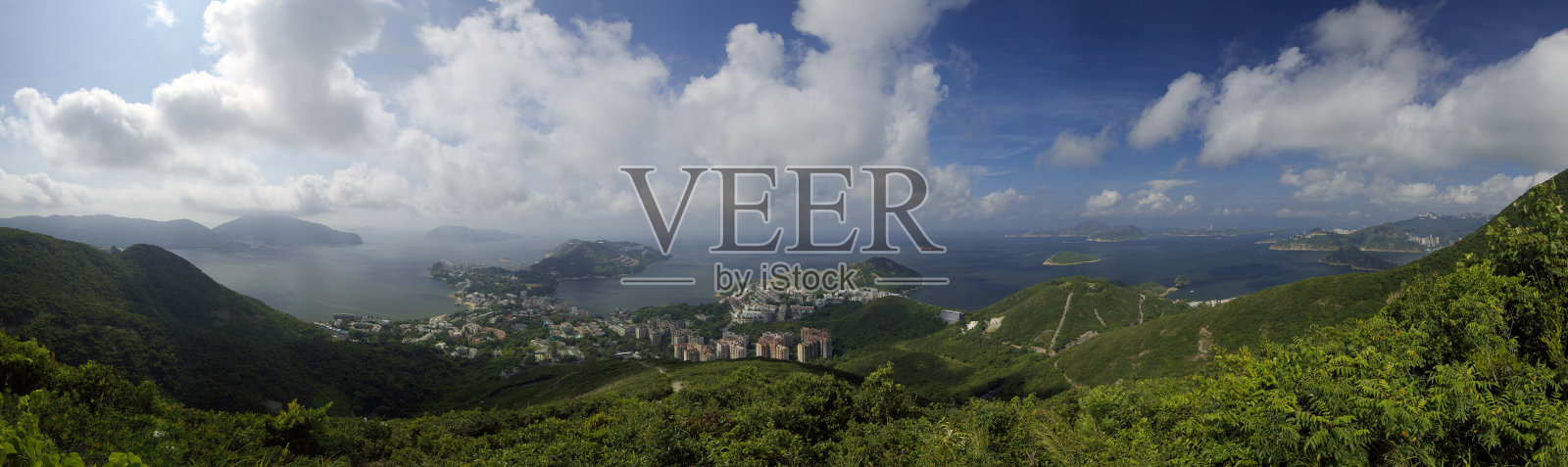 港岛鸟瞰图照片摄影图片