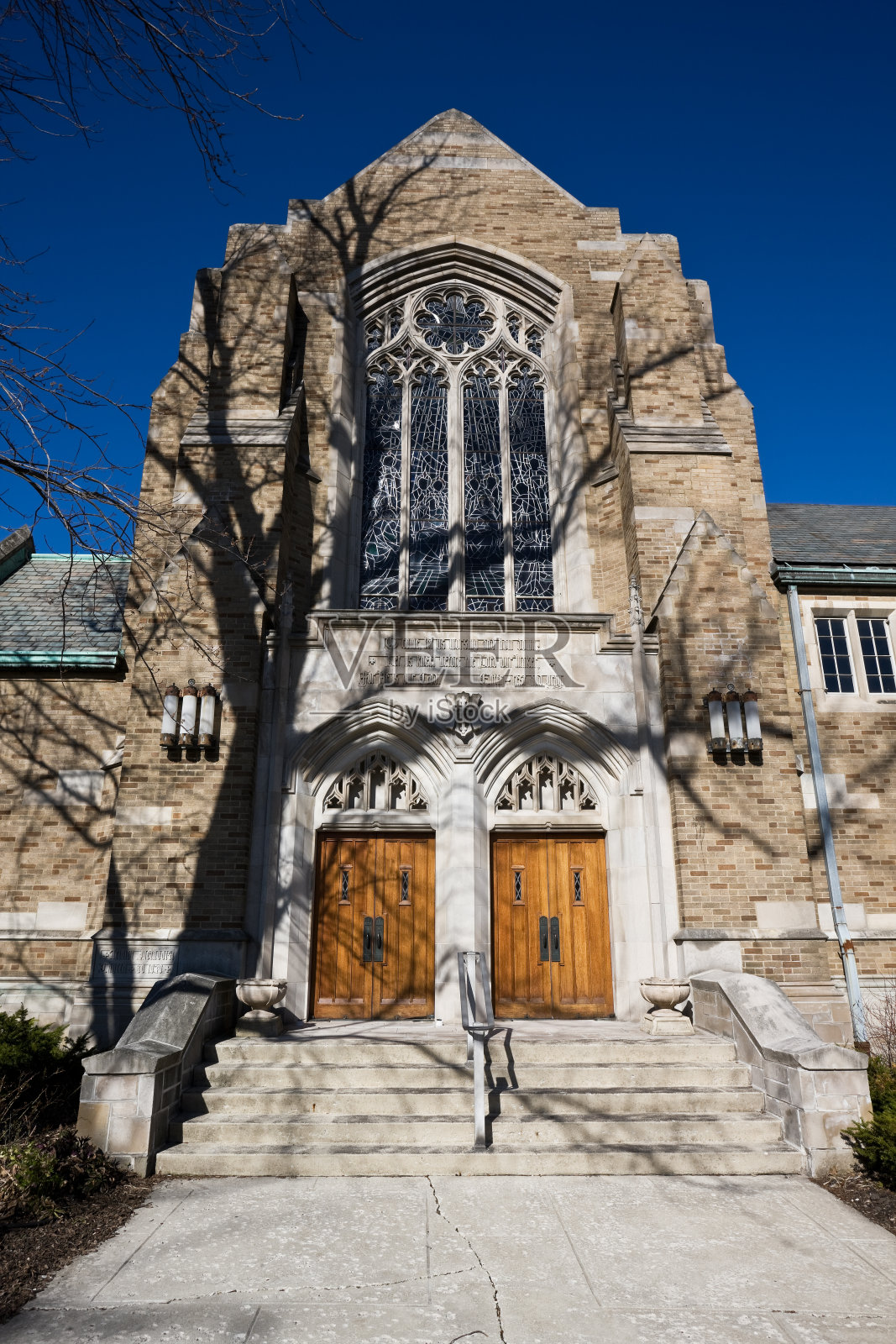 在芝加哥贝弗利的卫理公会教堂照片摄影图片