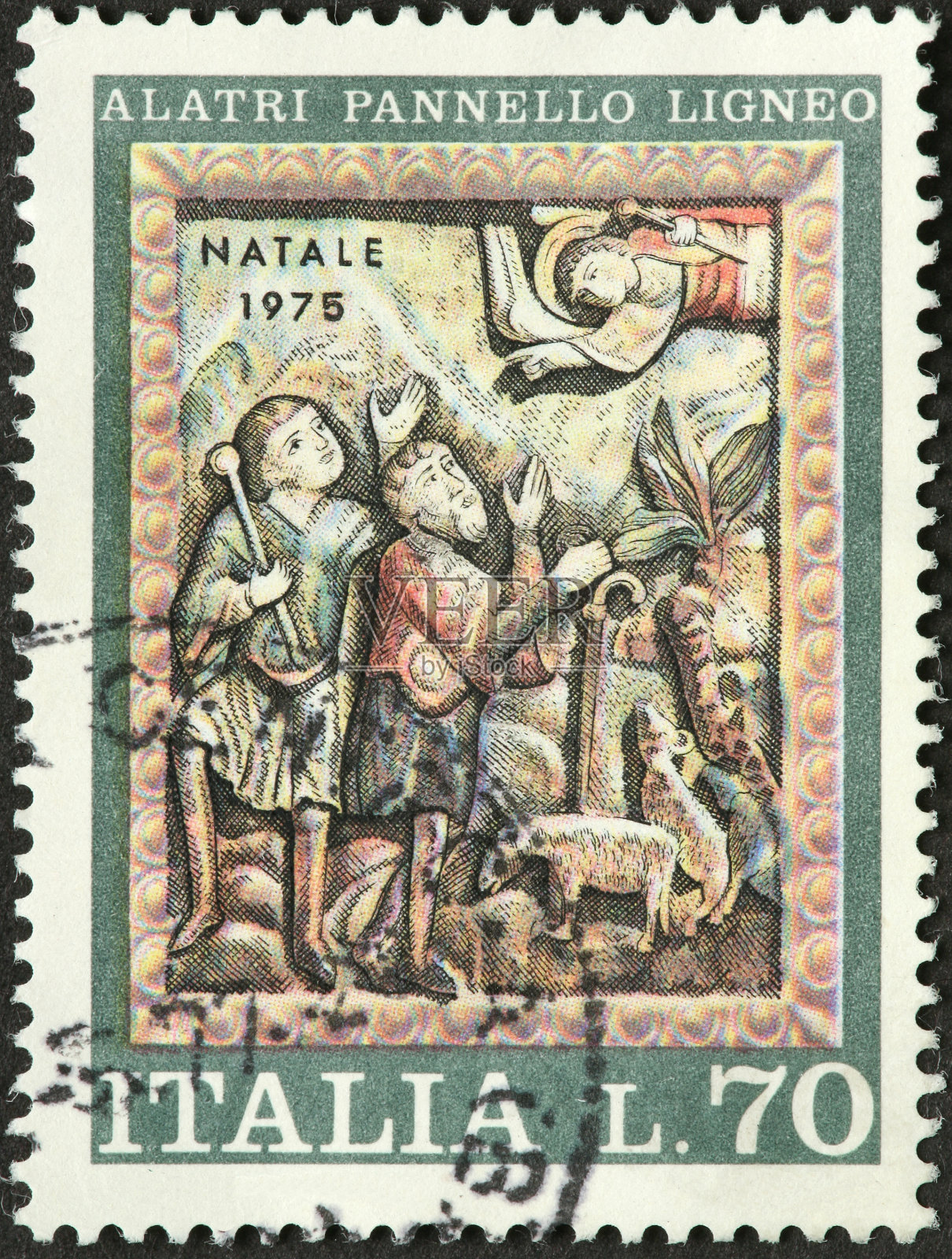 圣诞邮票照片摄影图片