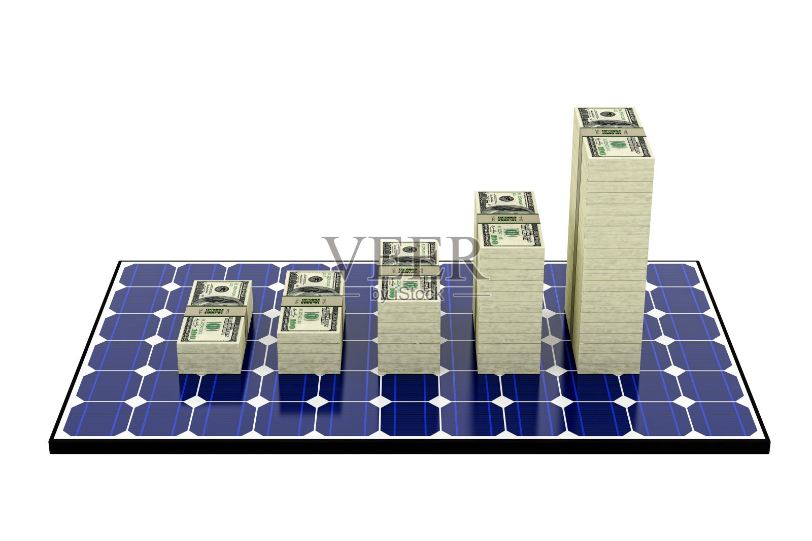 太阳能电池板-条形图照片摄影图片