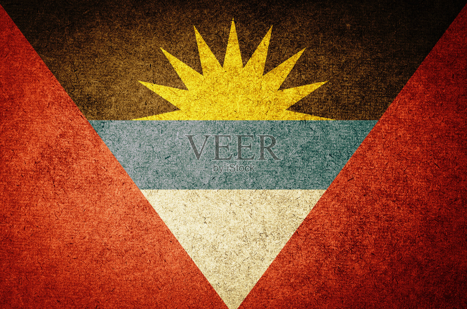 安提瓜和巴布达的垃圾旗照片摄影图片