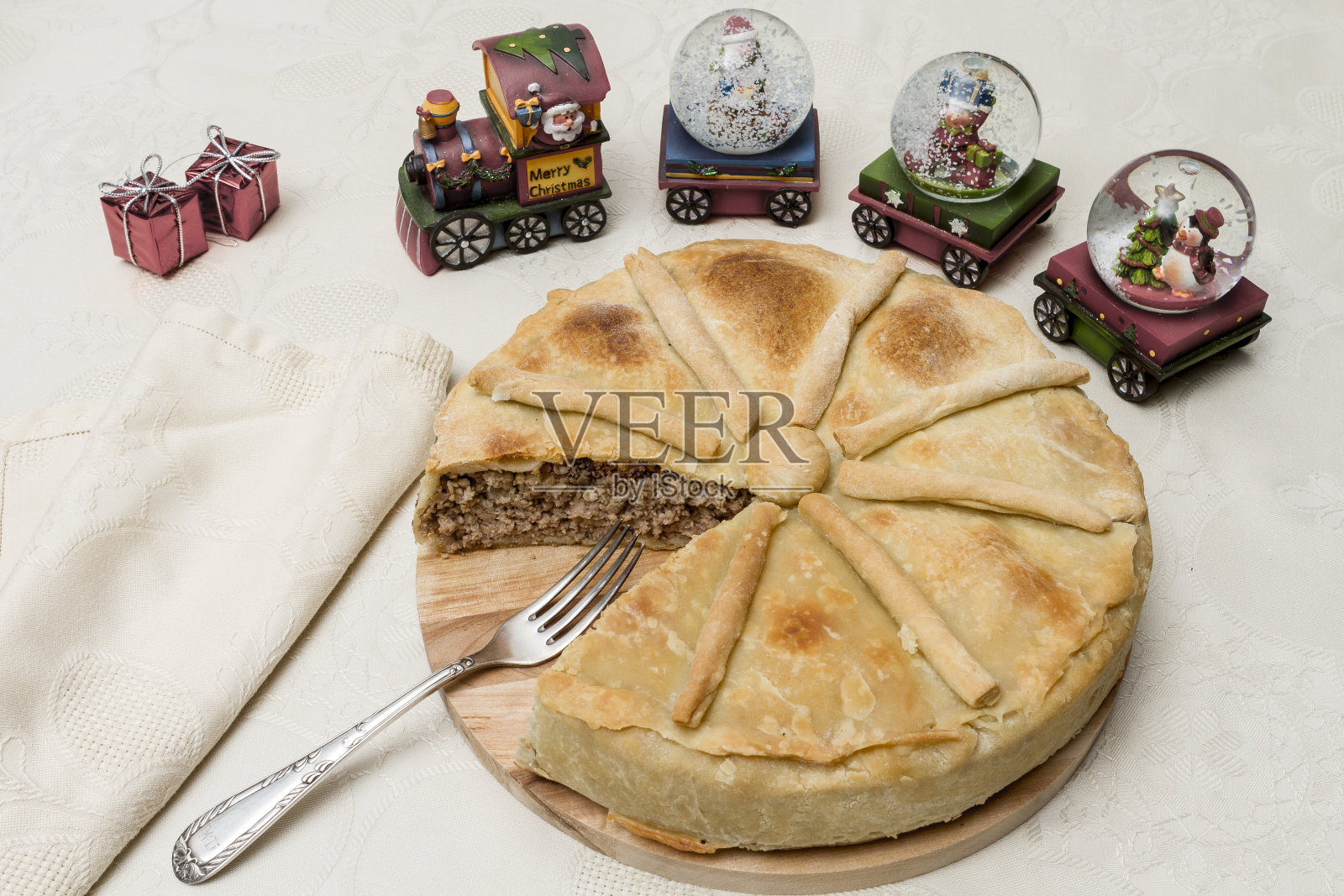 图尔和圣诞列车照片摄影图片