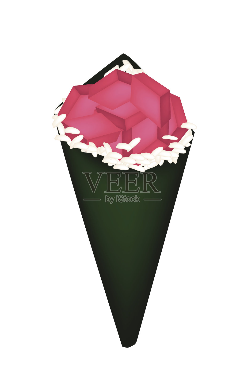 金枪鱼手卷寿司插画图片素材