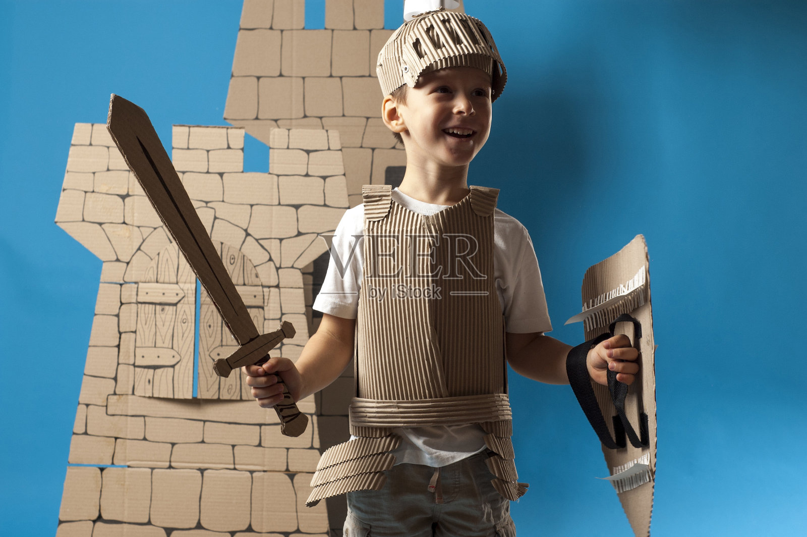 中世纪骑士的孩子照片摄影图片