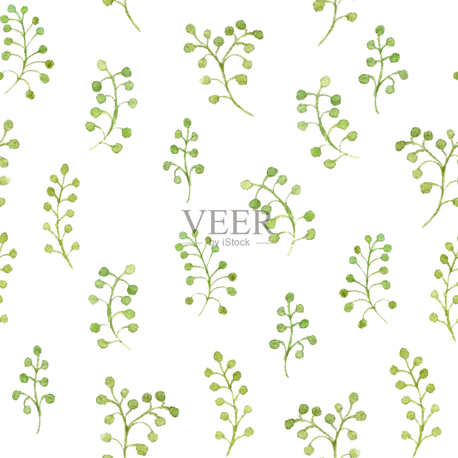 简单可爱的花卉无缝图案。插画图片素材