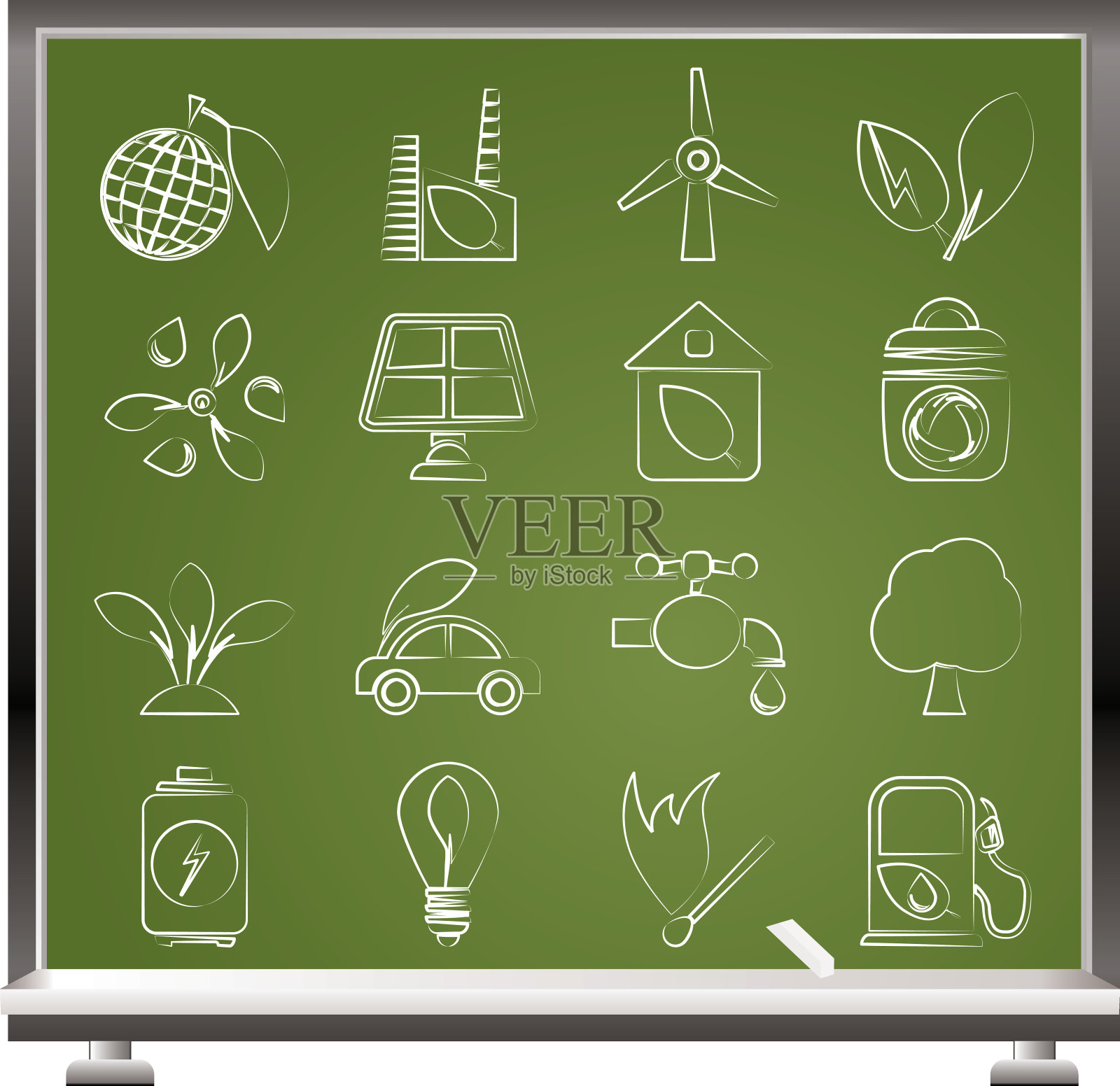 绿色、环境和生态标志图标素材