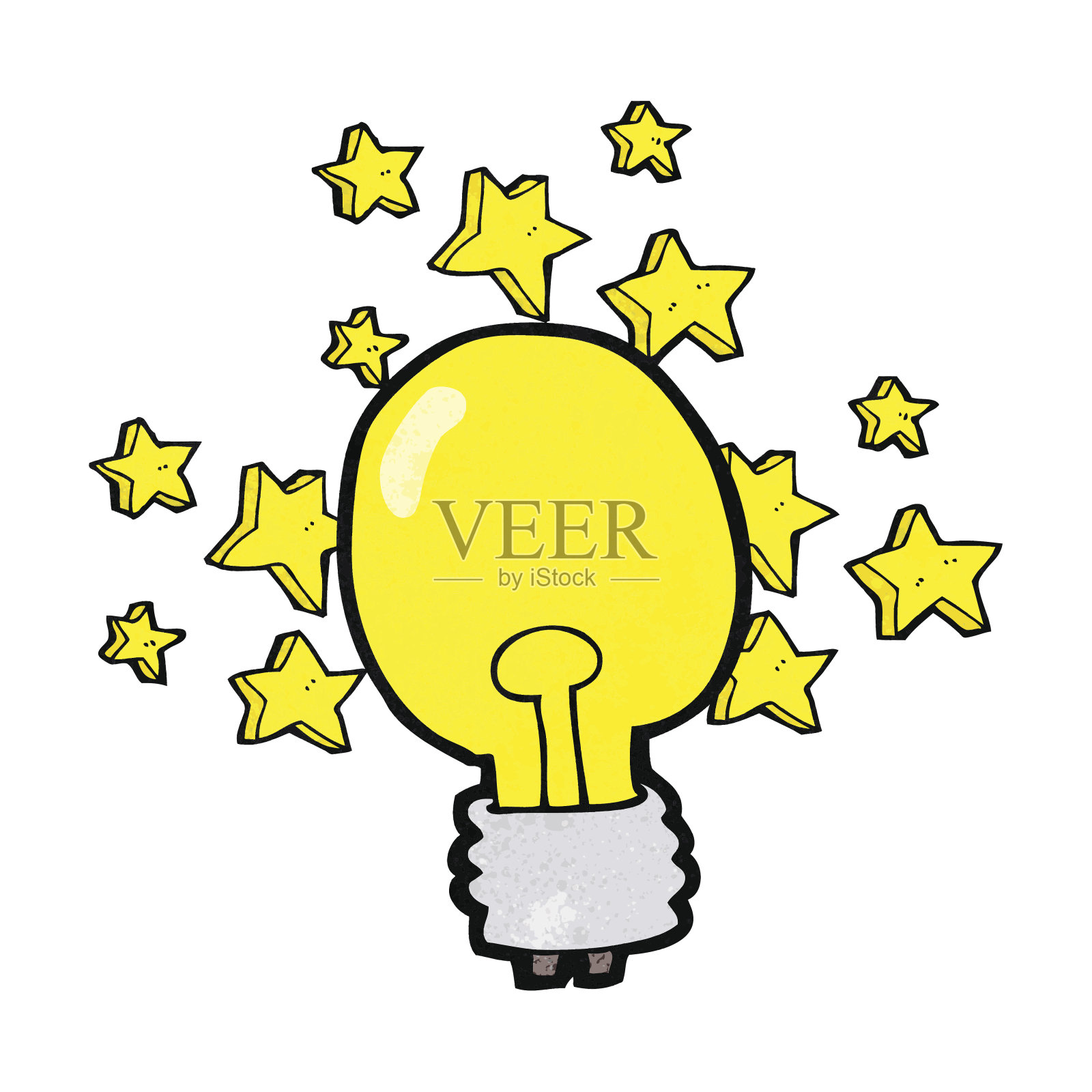 卡通灯泡插画图片素材