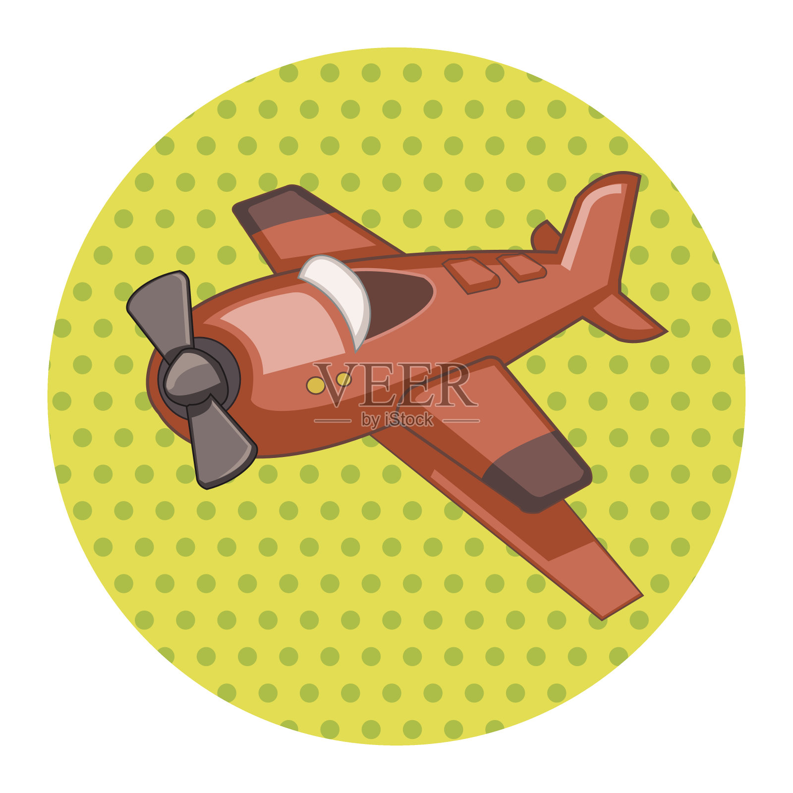 游乐场飞机乘坐主题元素插画图片素材