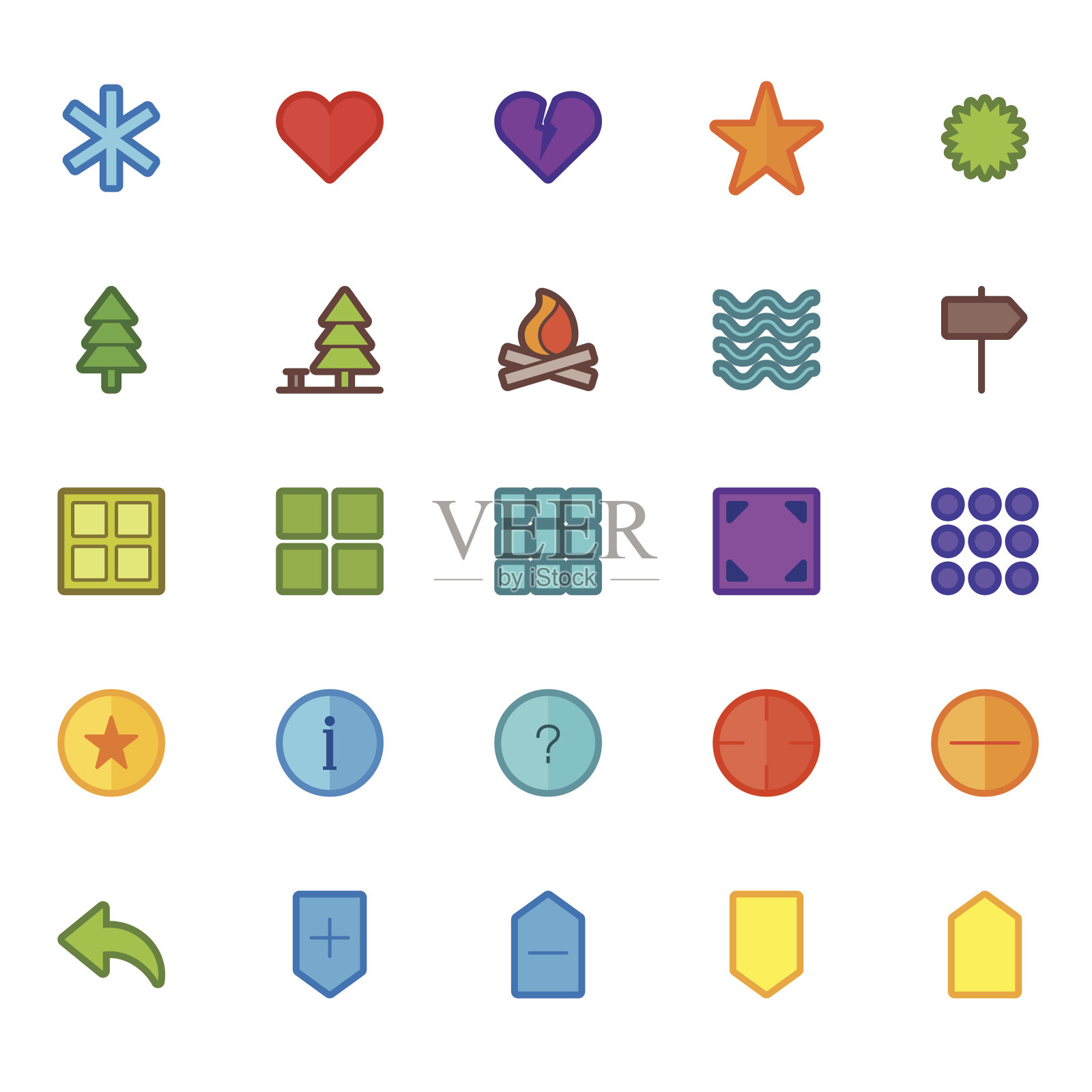 材质设计调色板中的25个图标图标素材