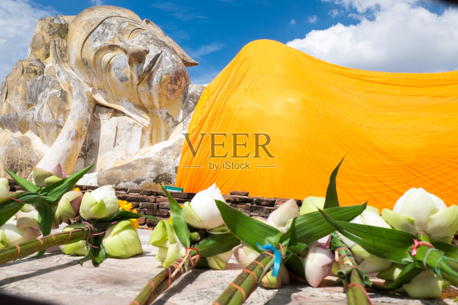 睡佛，泰国Ayudhaya照片摄影图片