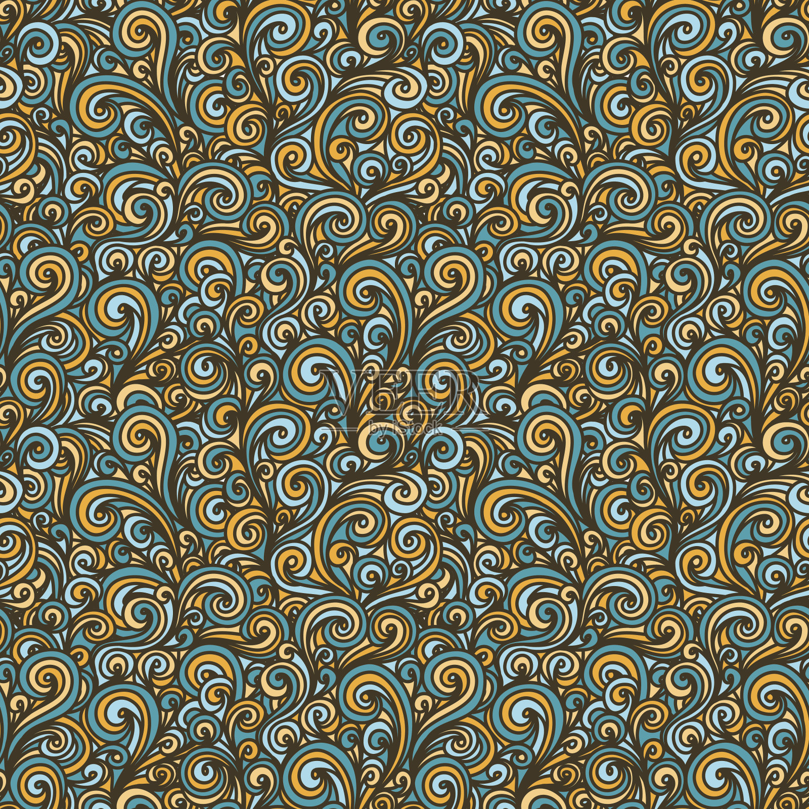 波背景插画图片素材