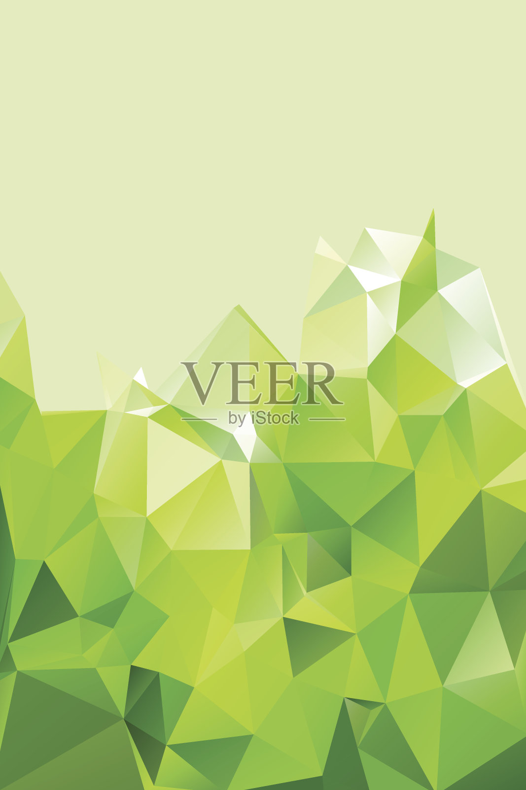 绿色多边形马赛克背景。插画图片素材