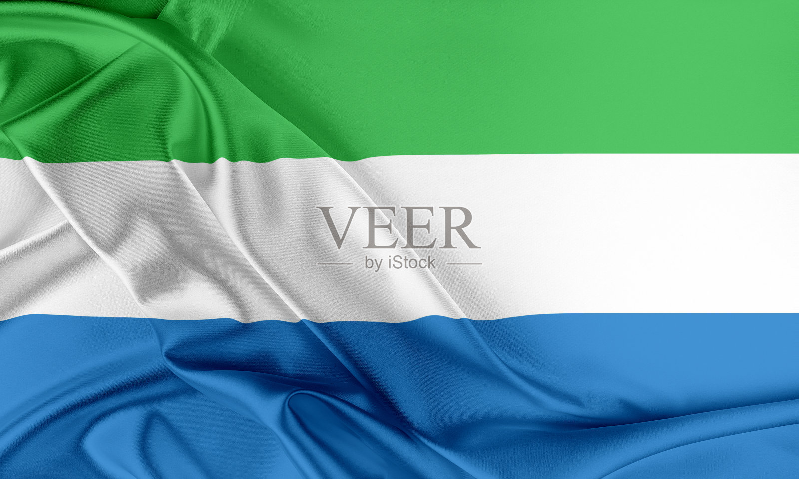 塞拉利昂国旗照片摄影图片