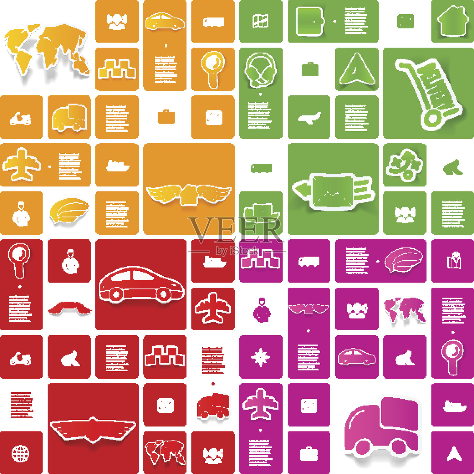 交付贴纸信息图标素材