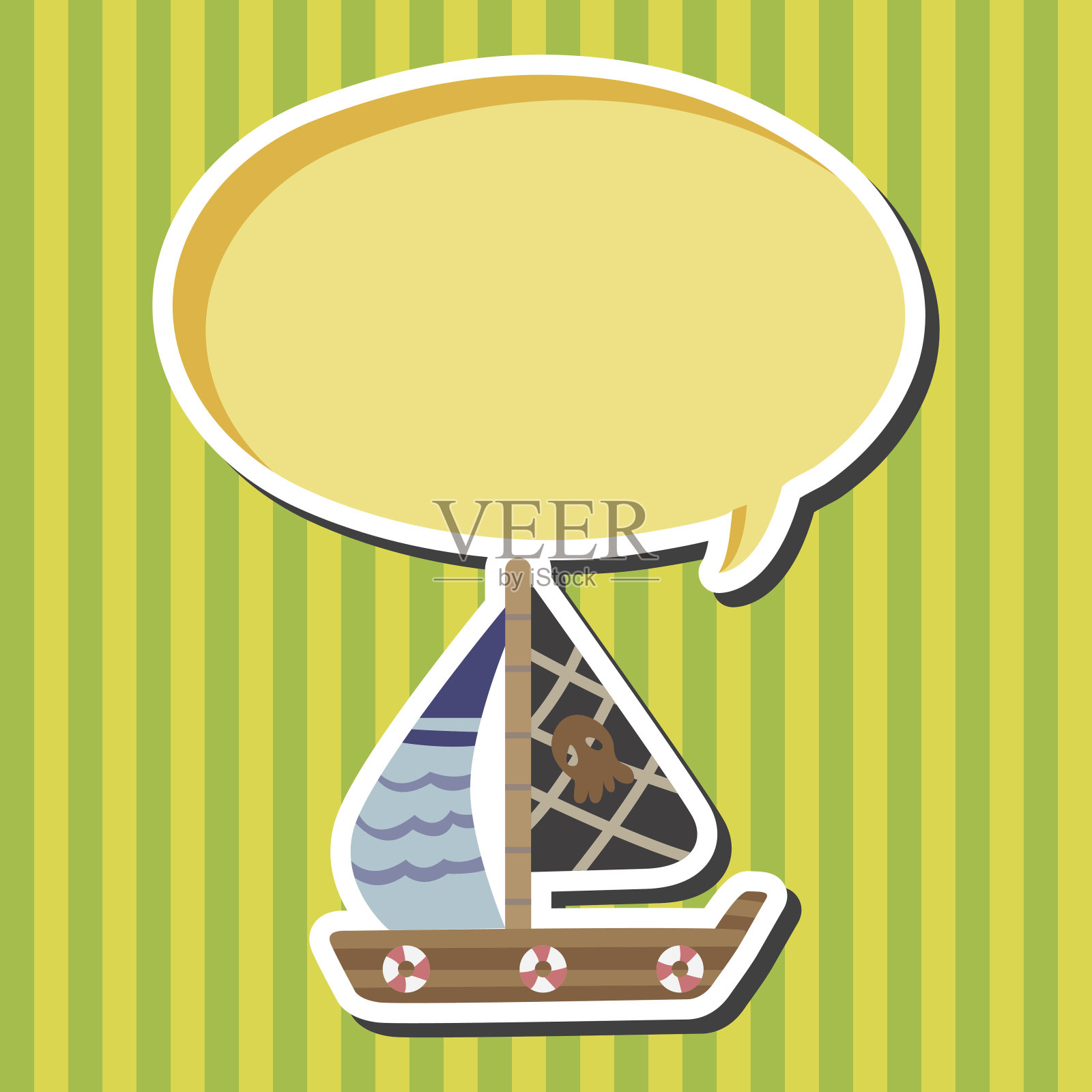 交通船主题元素向量、eps插画图片素材