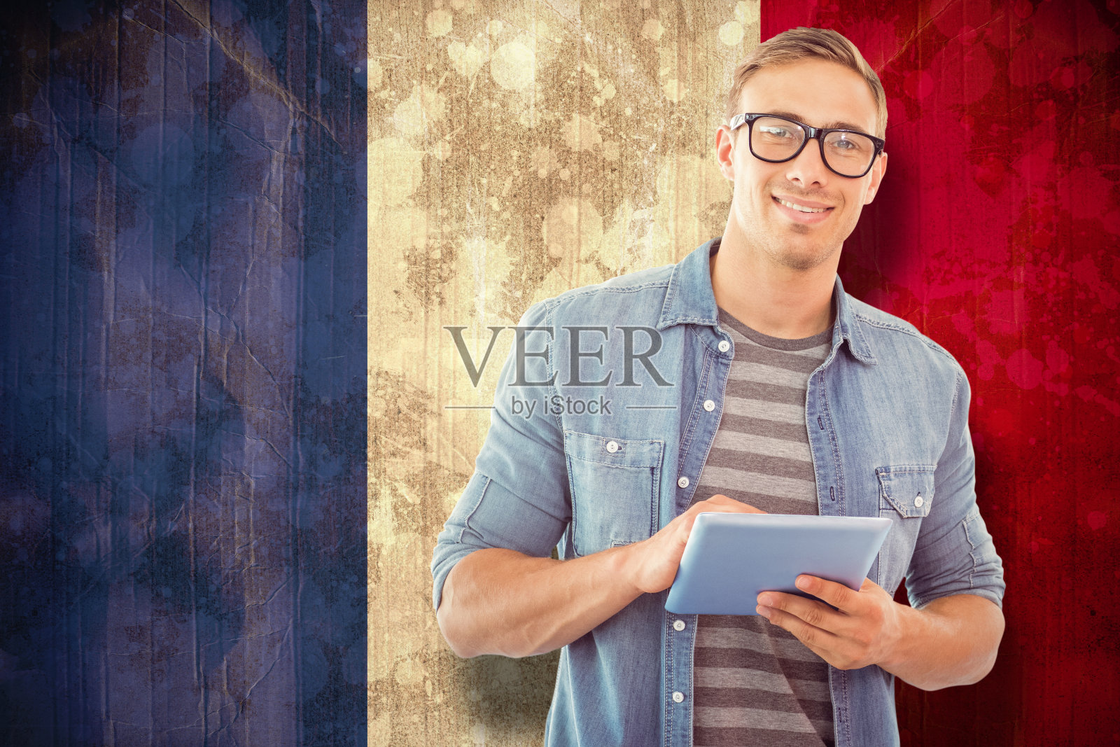 学生使用平板电脑的合成图像照片摄影图片