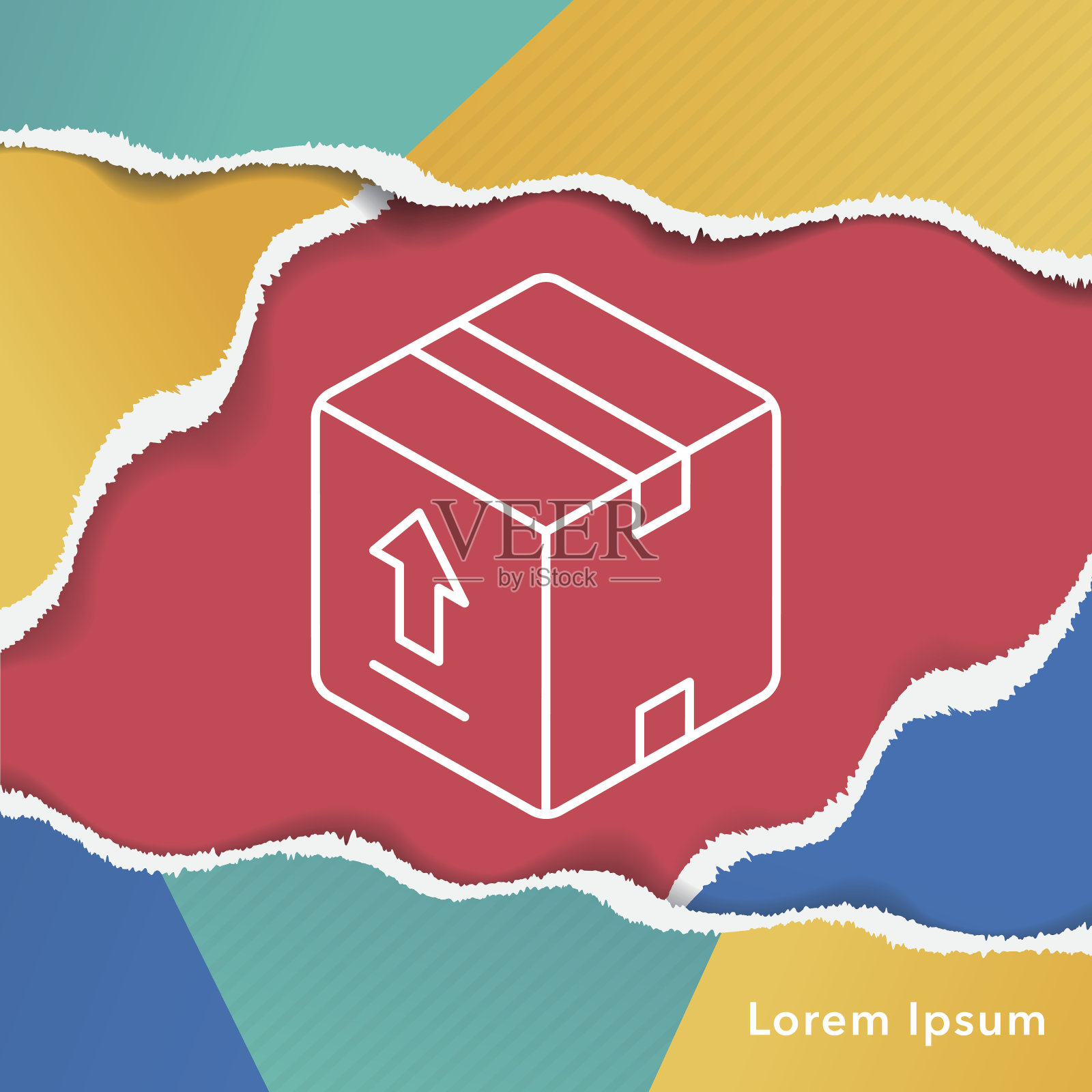 物流运行线图标插画图片素材