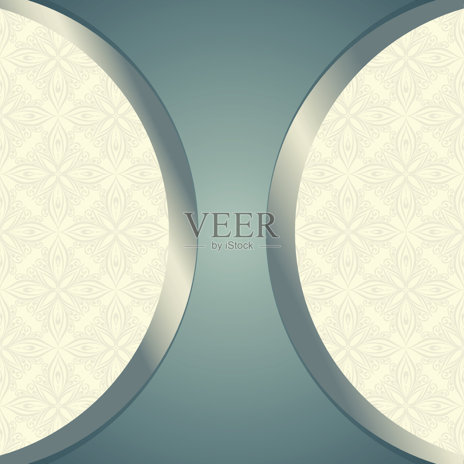 带有装饰图案的复古模板插画图片素材