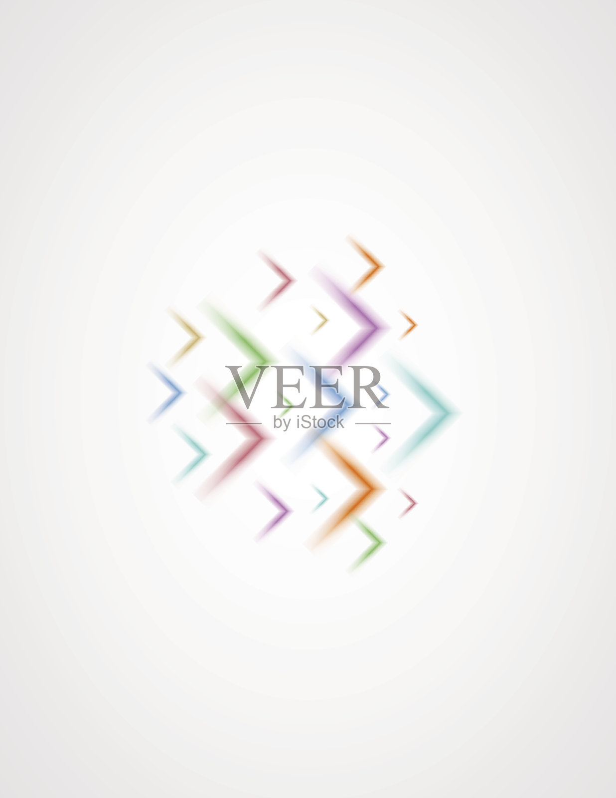 不同大小的彩色小箭头插画图片素材