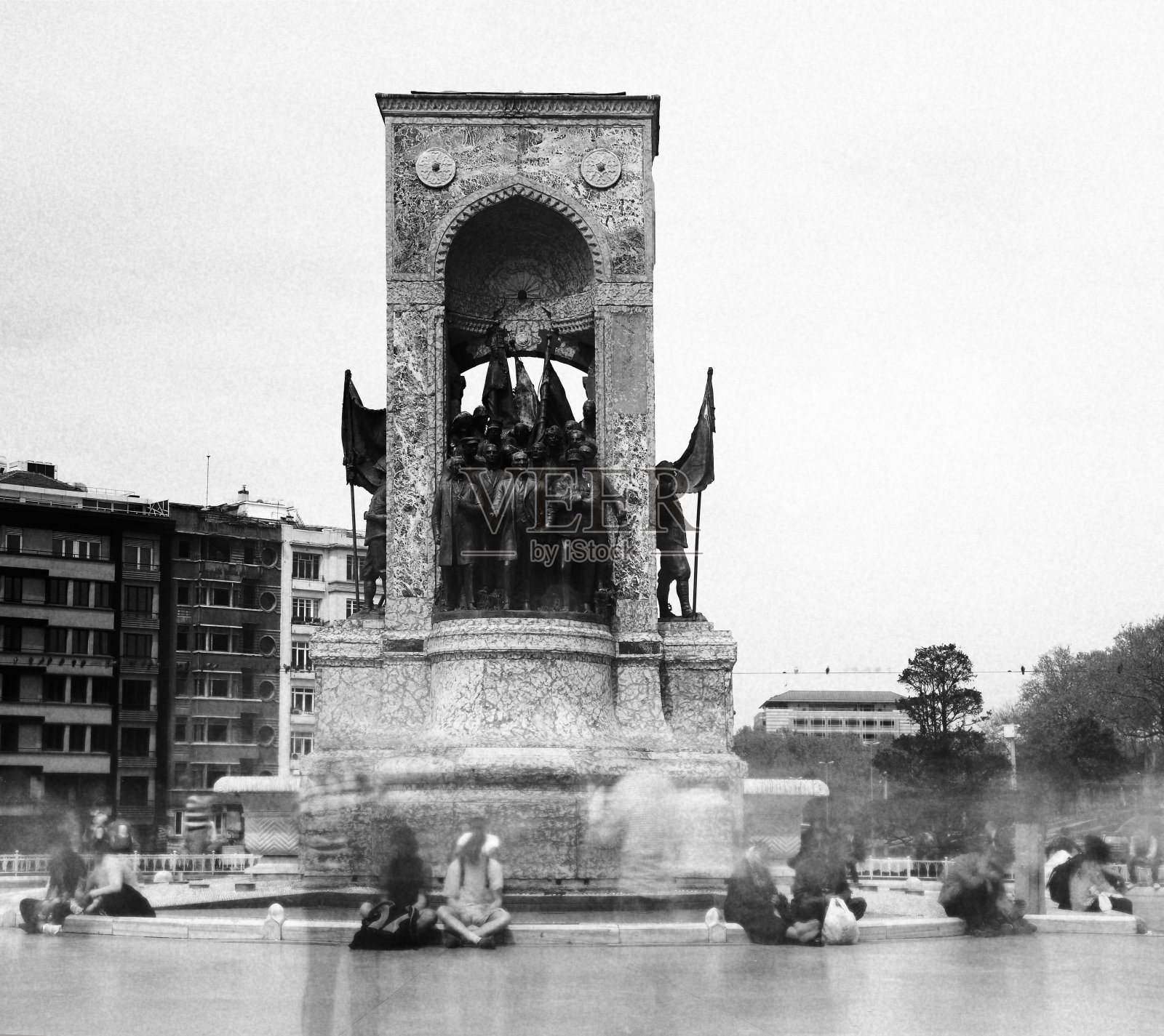 伊斯坦布尔塔克西姆广场共和国纪念碑照片摄影图片