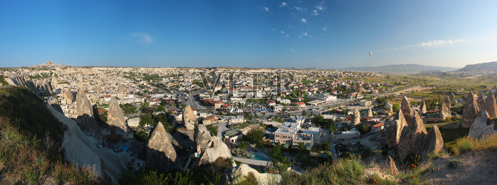 土耳其卡帕多西亚古洞穴城戈雷米全景图照片摄影图片