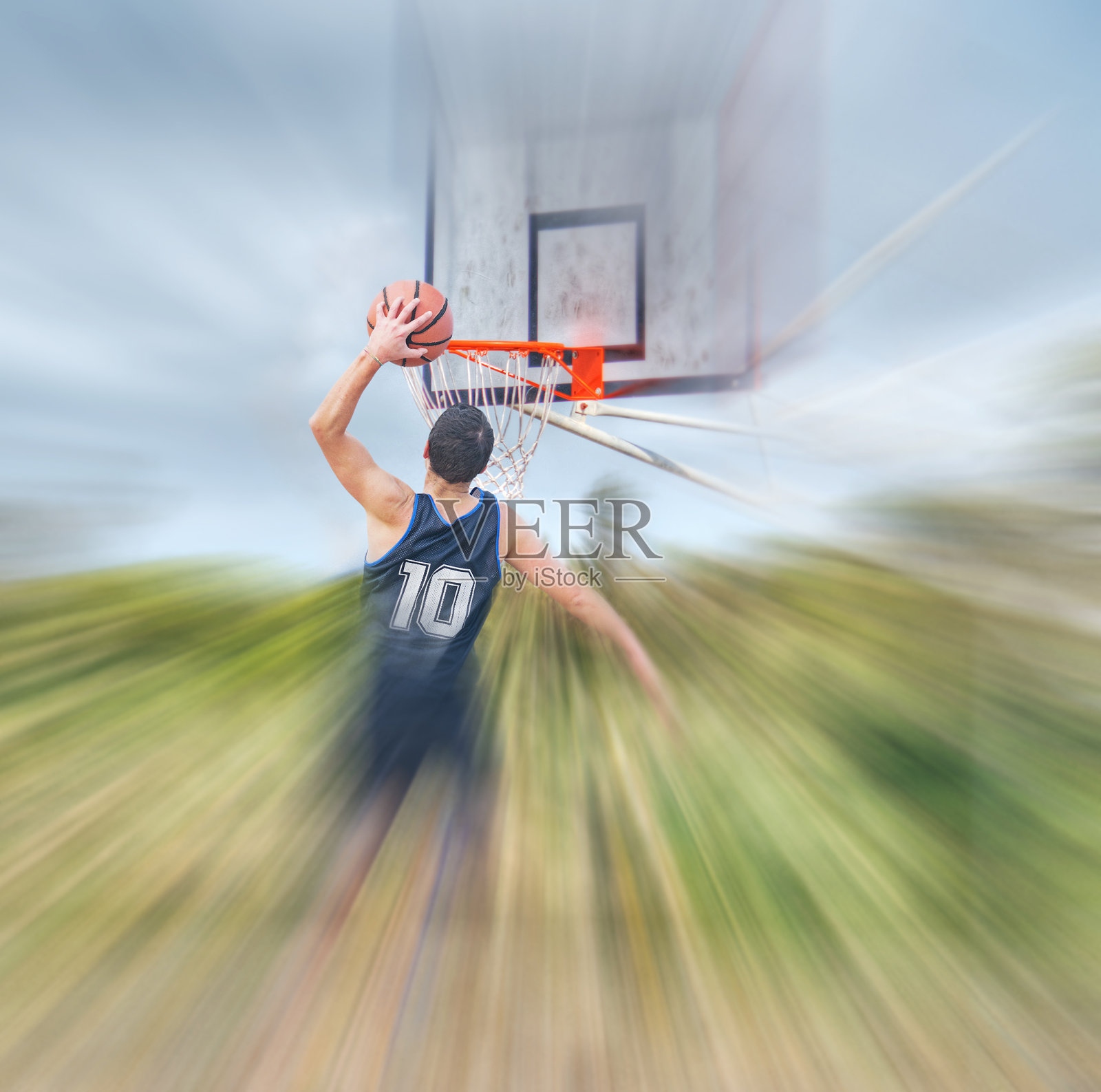模糊的扣篮照片摄影图片