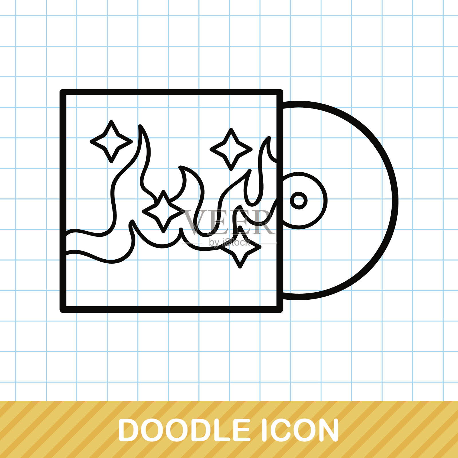 CD涂鸦插画图片素材