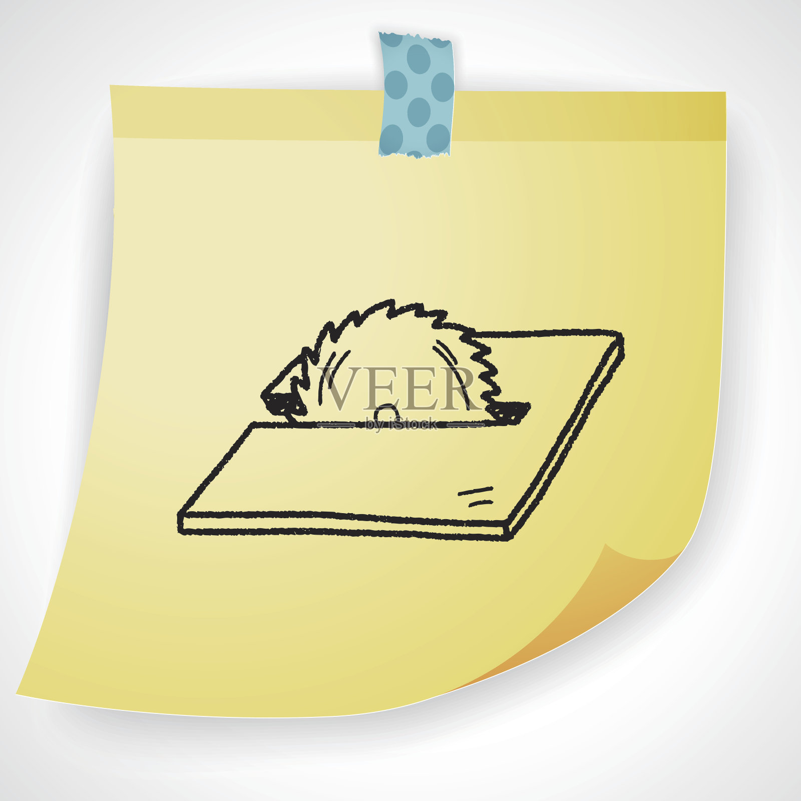 圆锯涂鸦插画图片素材