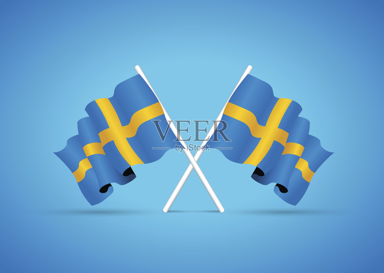 瑞典的国旗插画图片素材