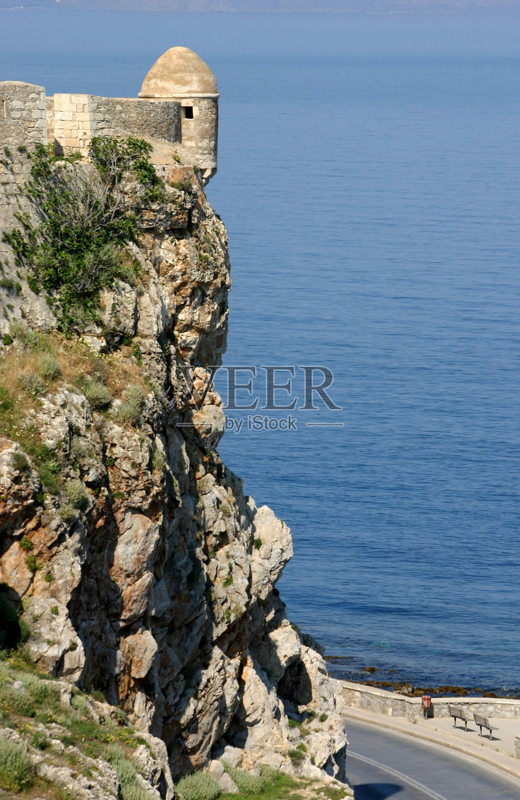 Rethymno的古老堡垒。克里特岛。希腊照片摄影图片