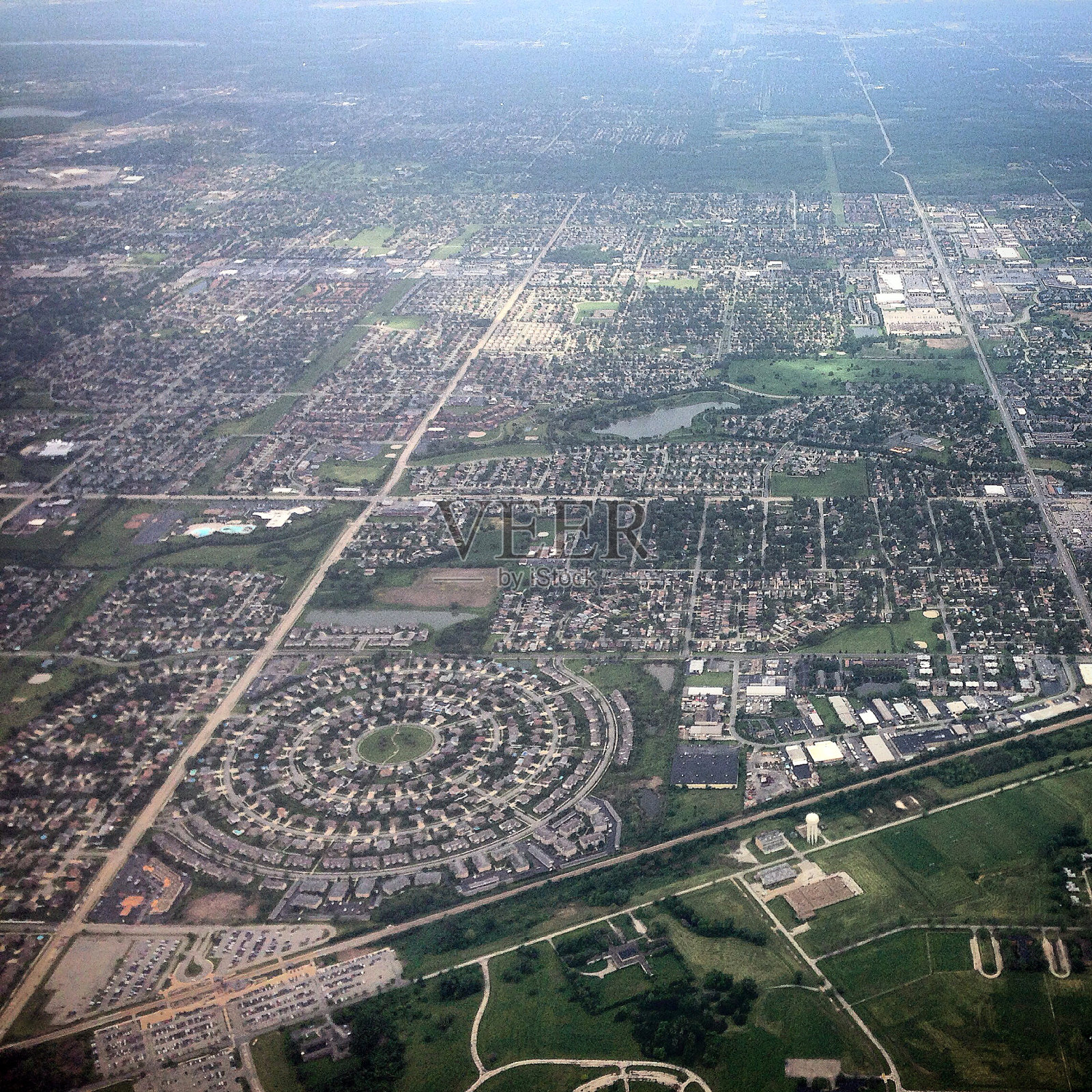 芝加哥郊区的网格照片摄影图片