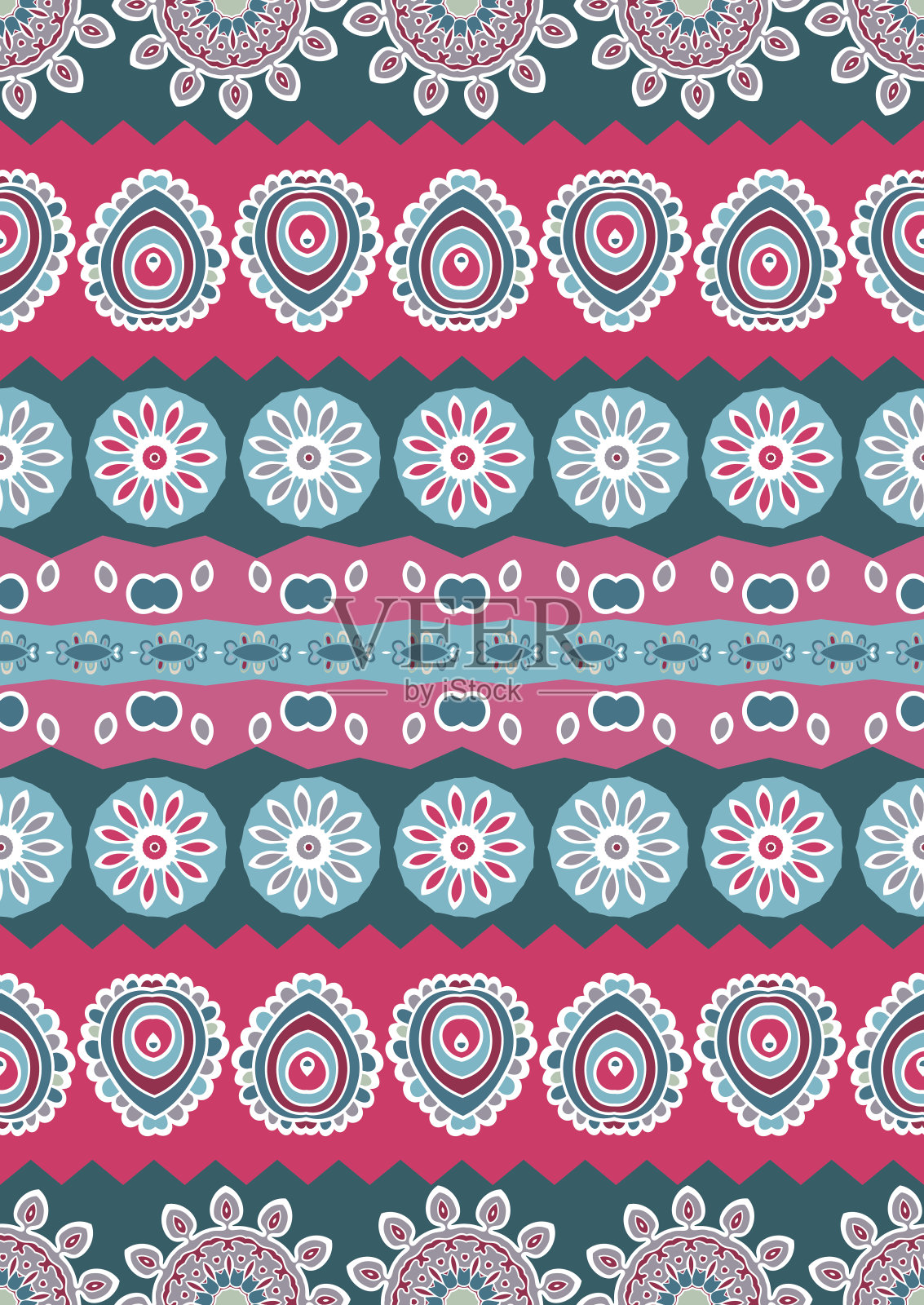 抽象向量民族无缝模式。插画图片素材