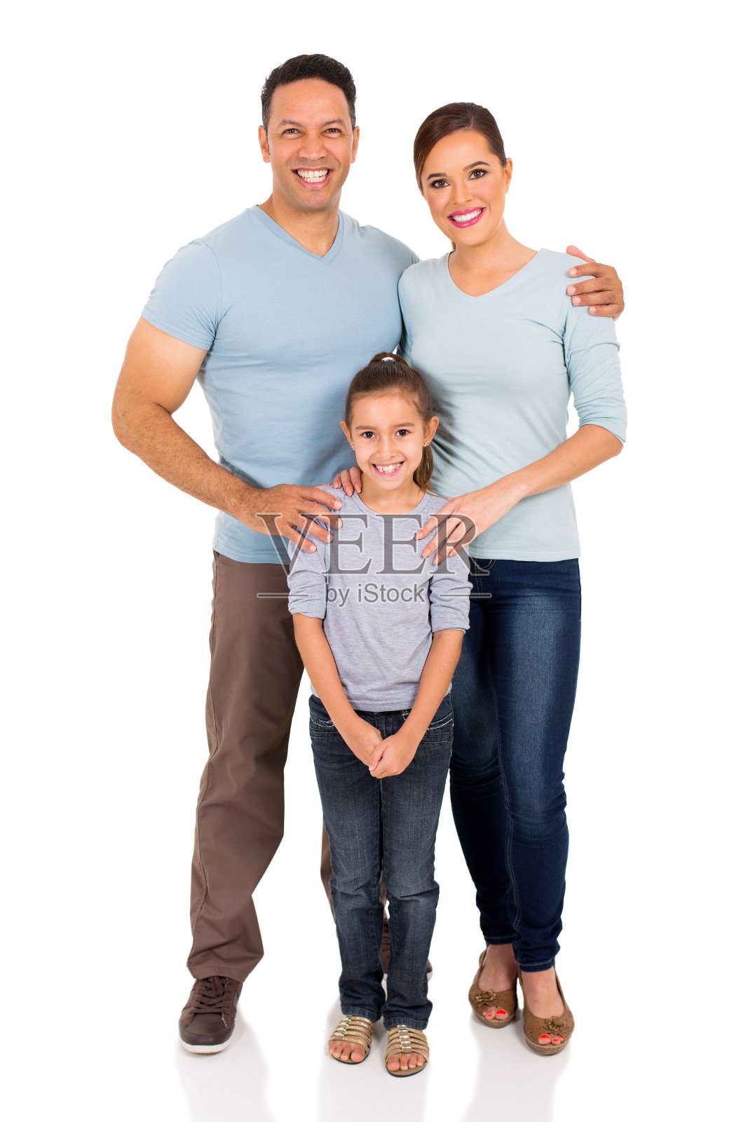 家庭孤立在白色背景照片摄影图片