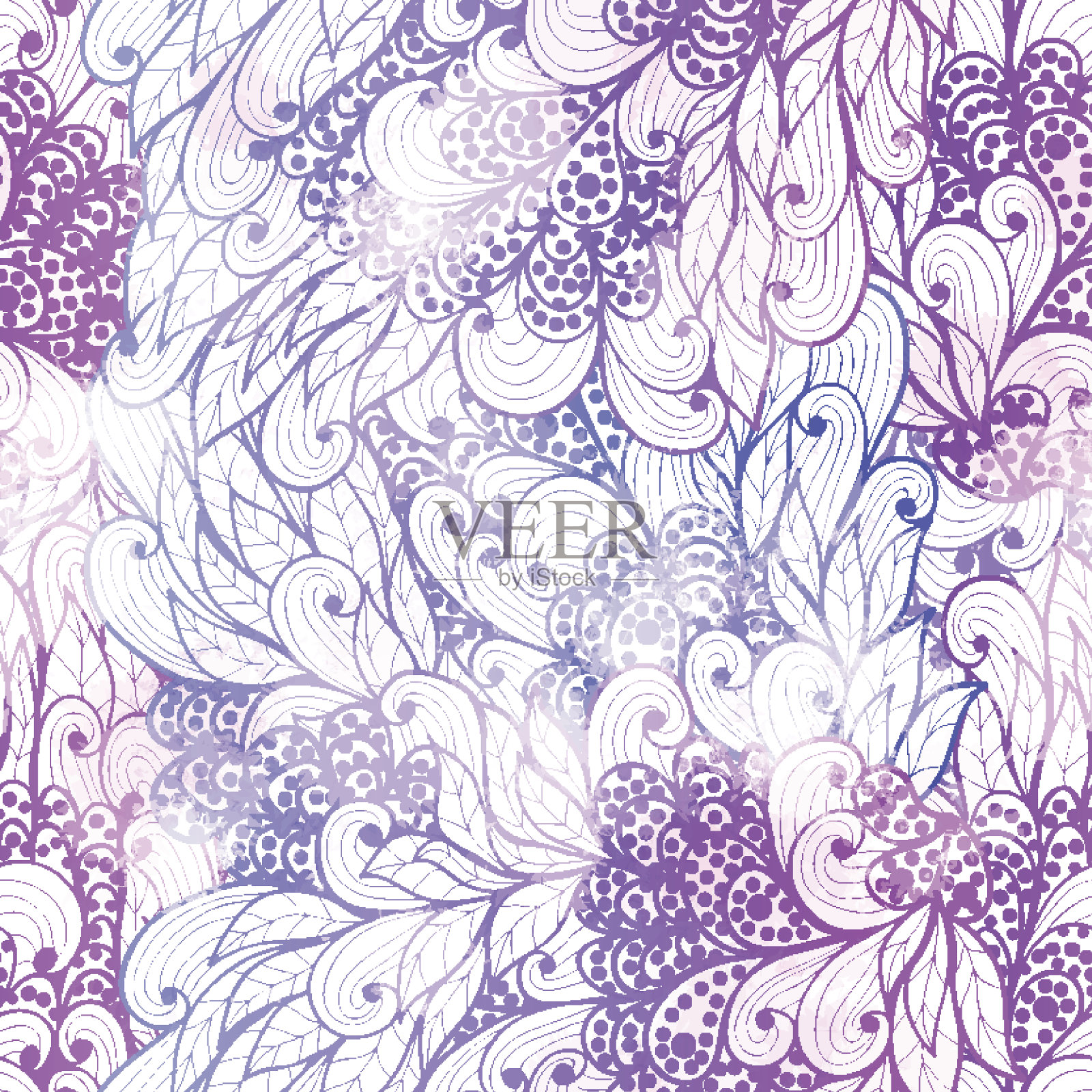 无缝花垃圾梯度图案插画图片素材