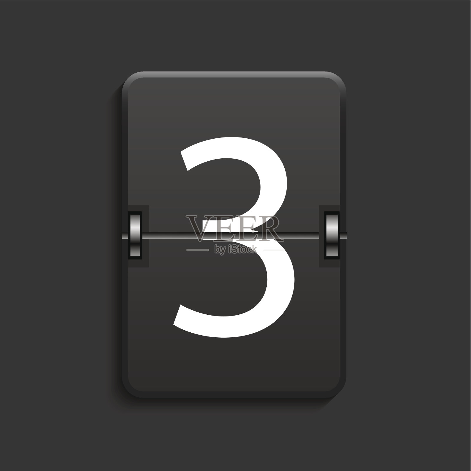 向量现代数字记分牌与阴影。插画图片素材