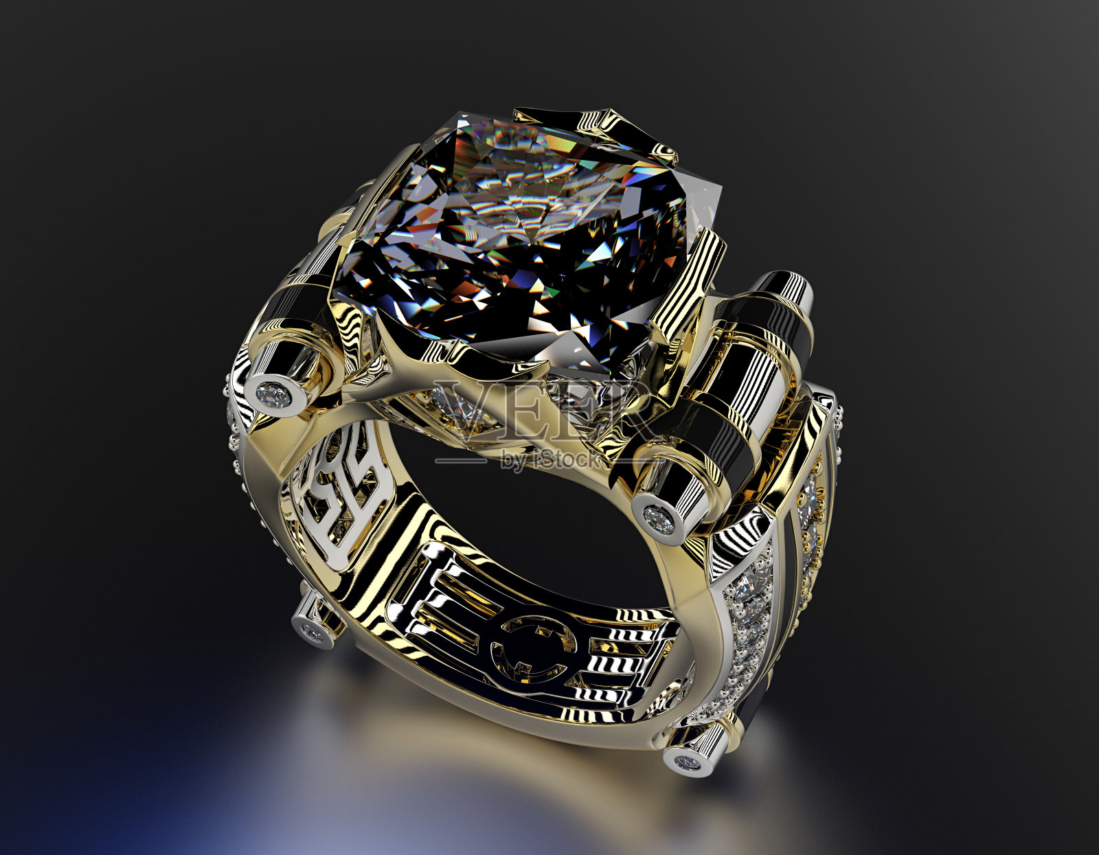 白色的订婚戒指和钻石。珠宝的背景照片摄影图片