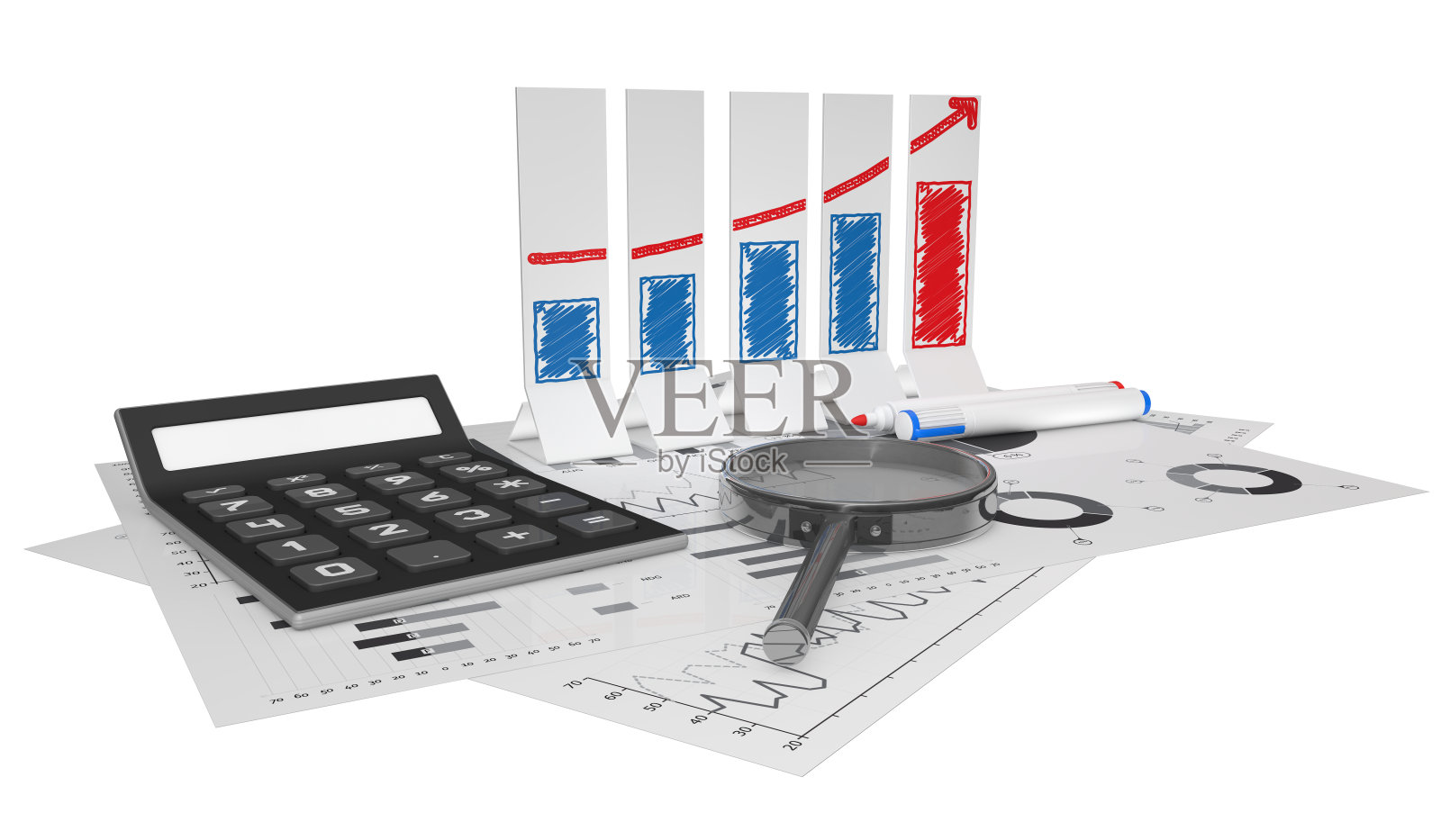 三维正条形图照片摄影图片