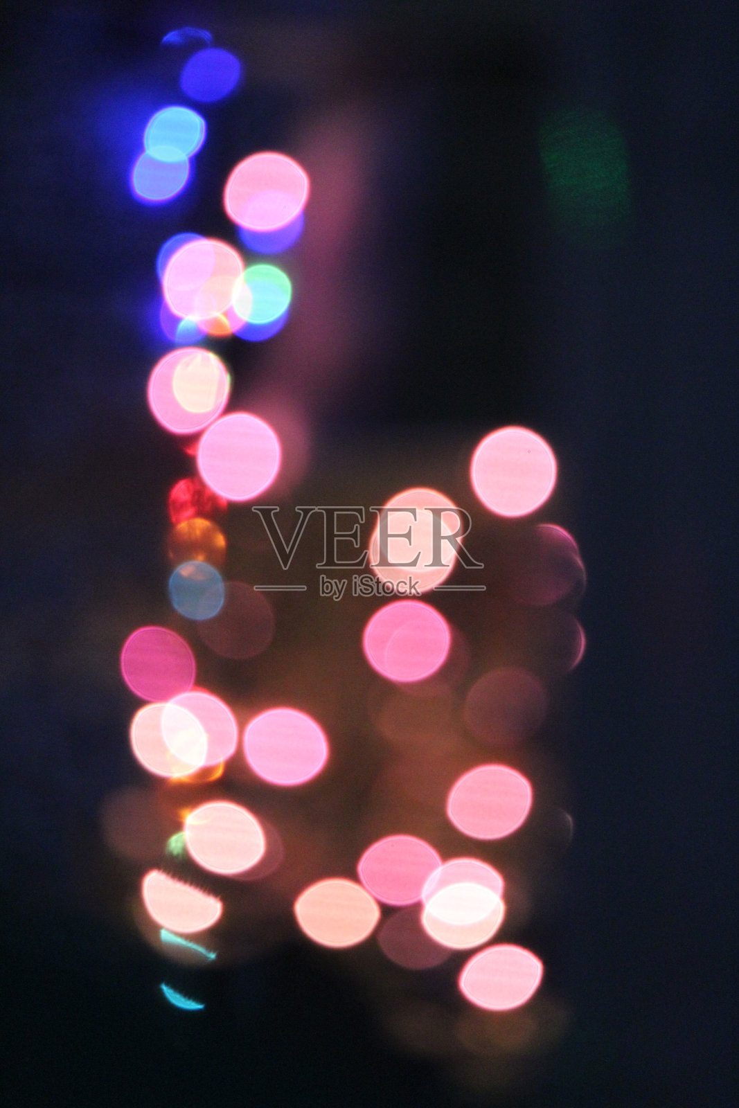 在茎上散焦的灯光照片摄影图片