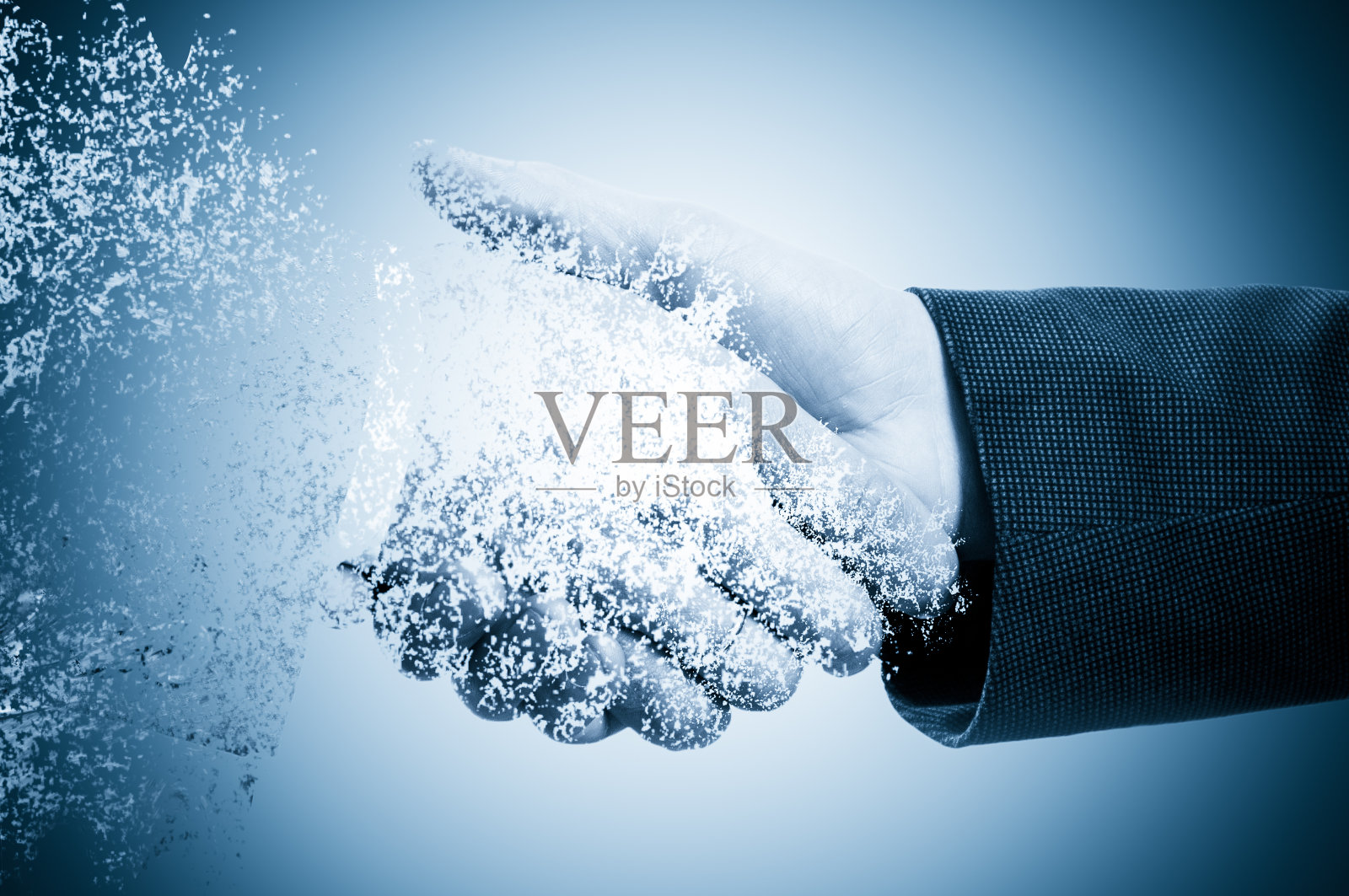 握手。这个概念在商业中不是一个可靠的伙伴照片摄影图片