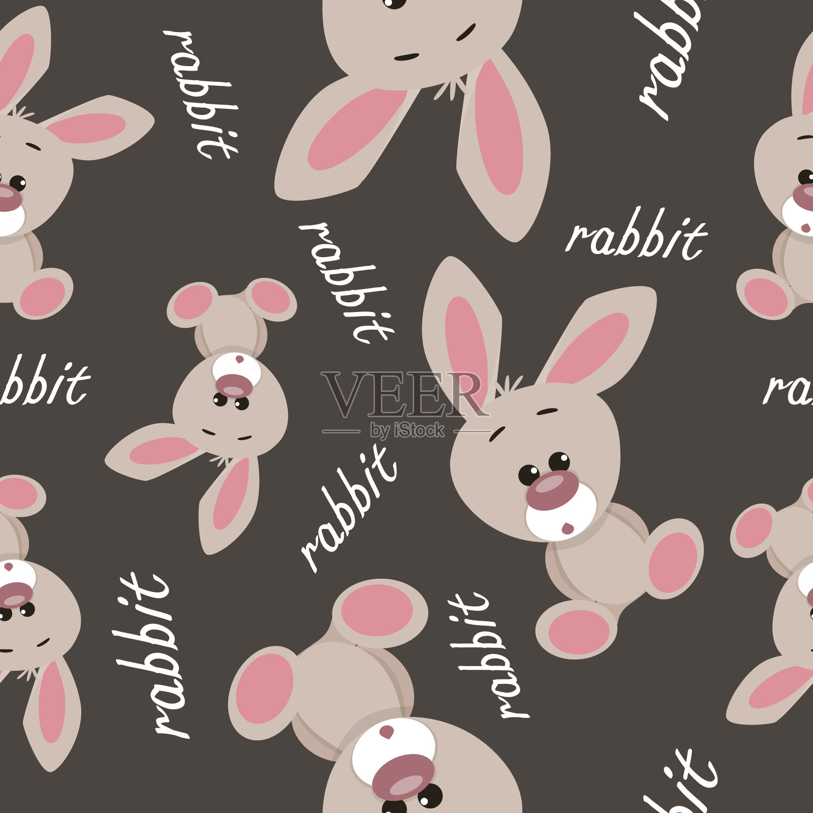 兔子无缝插画图片素材