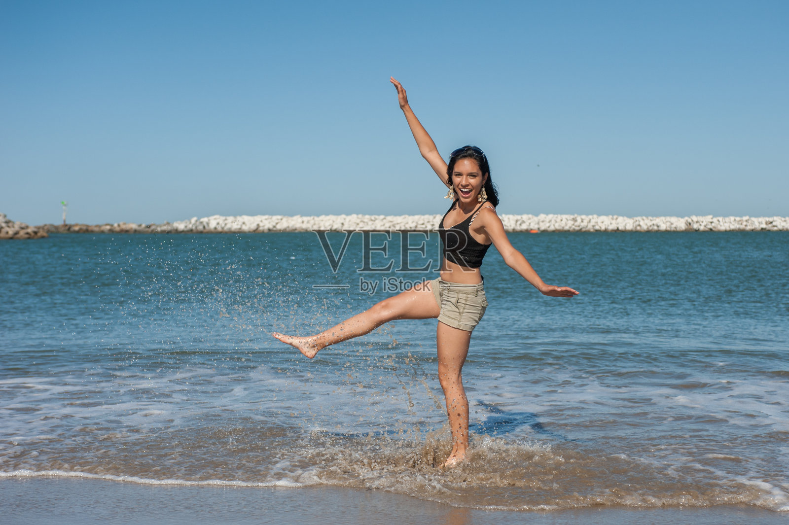 在文图拉港踢照片摄影图片