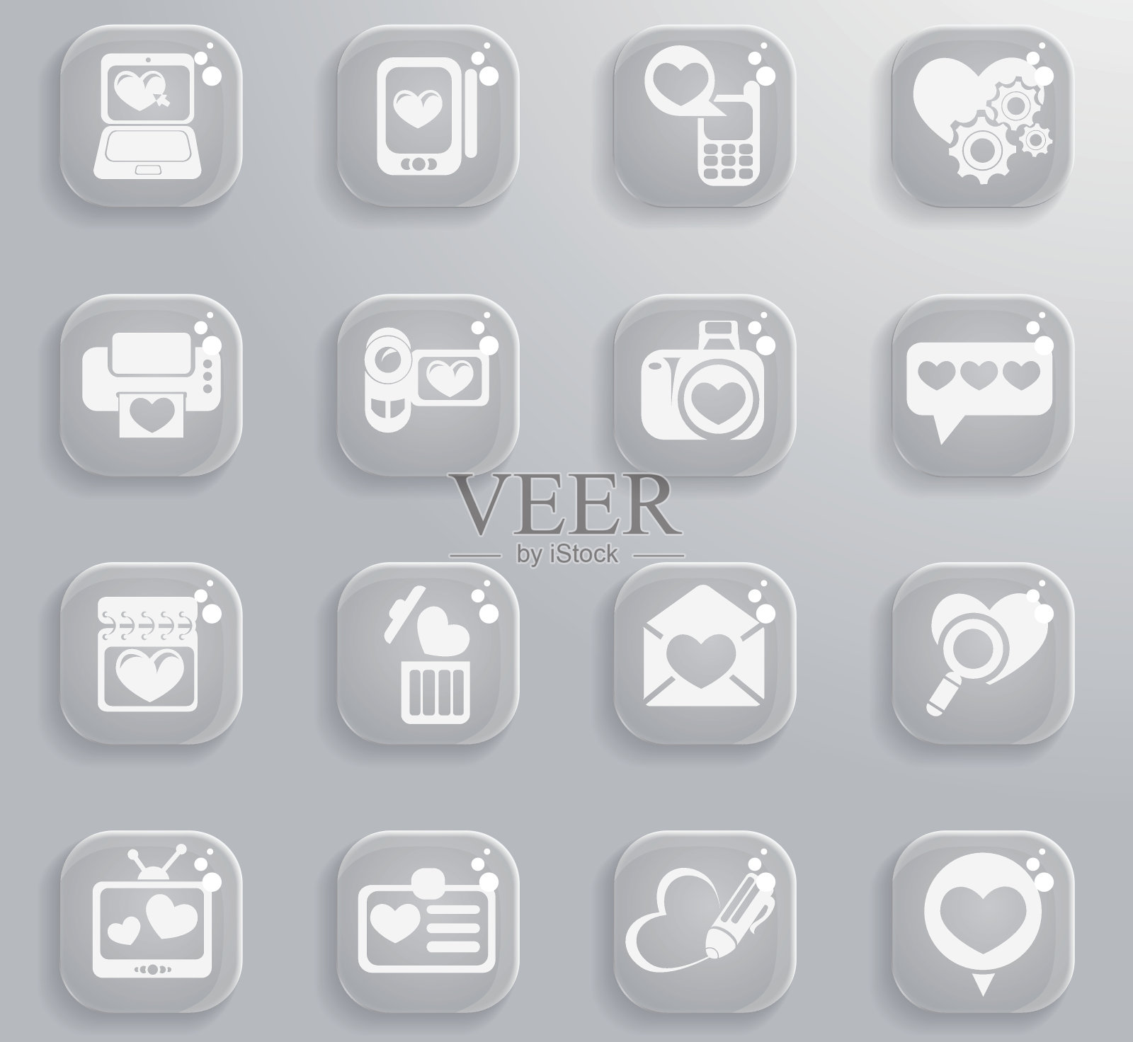 爱的信息图标设置图标素材