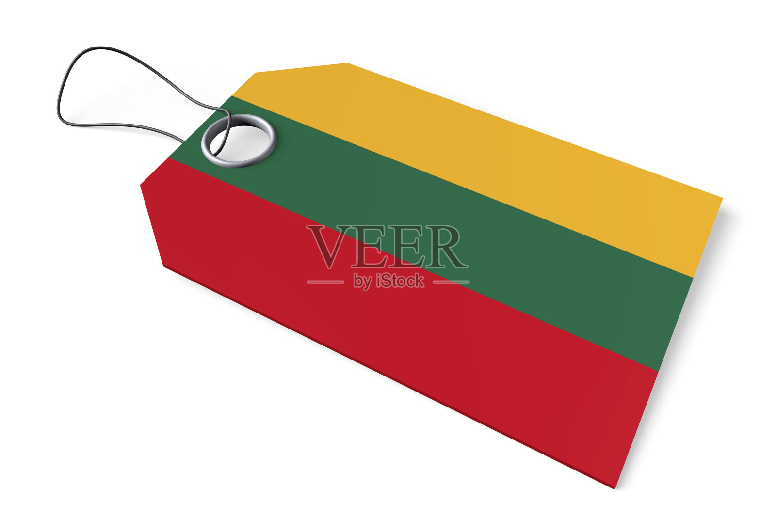 3D旗帜-价格标签-立陶宛制造照片摄影图片